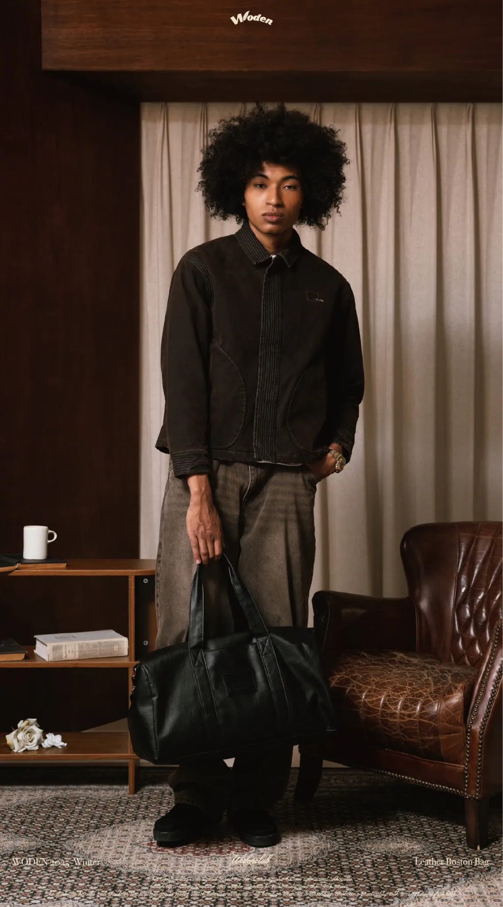 <預購開放> WODEN 2025 Autumn & Winter 017 Leather Boston Bag