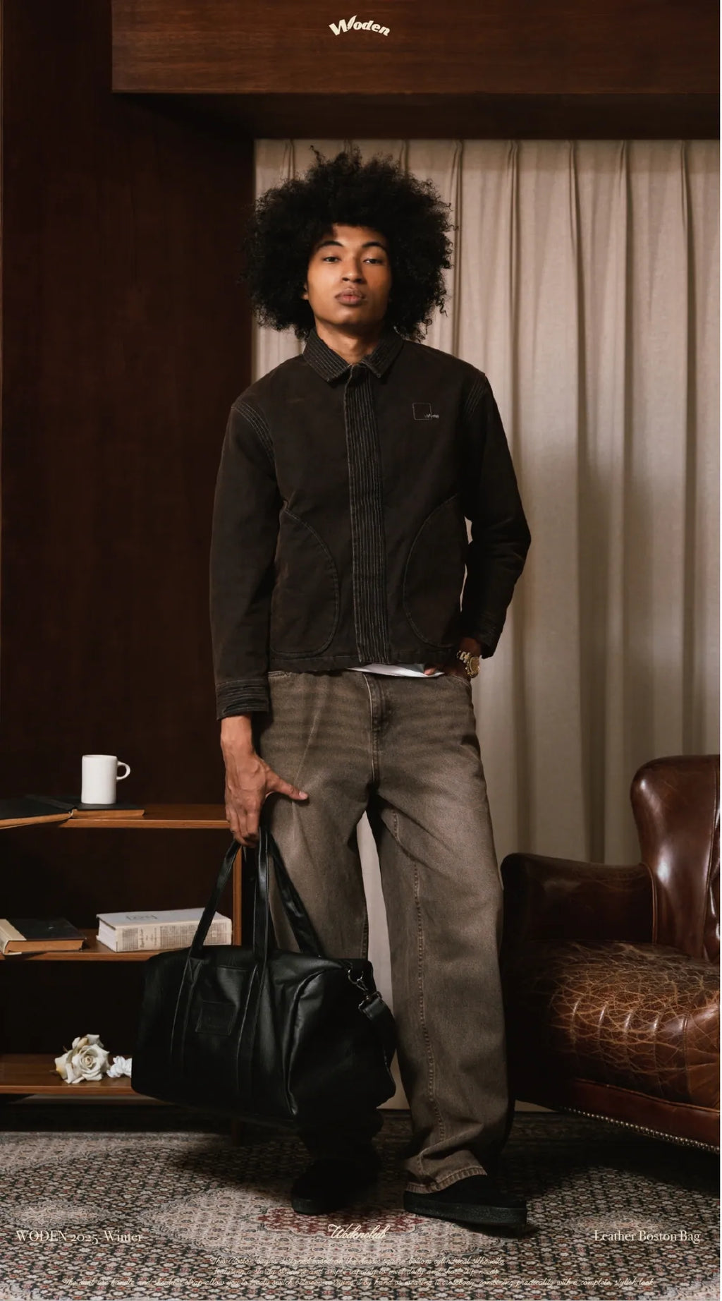 <預購開放> WODEN 2025 Autumn & Winter 017 Leather Boston Bag