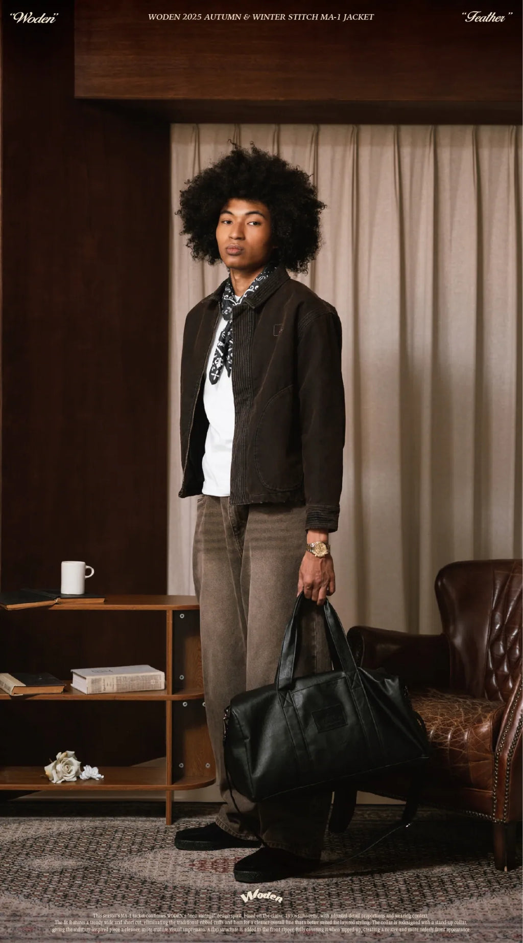 WODEN 2025 Autumn & Winter 020 Stitch MA-1 Jacket