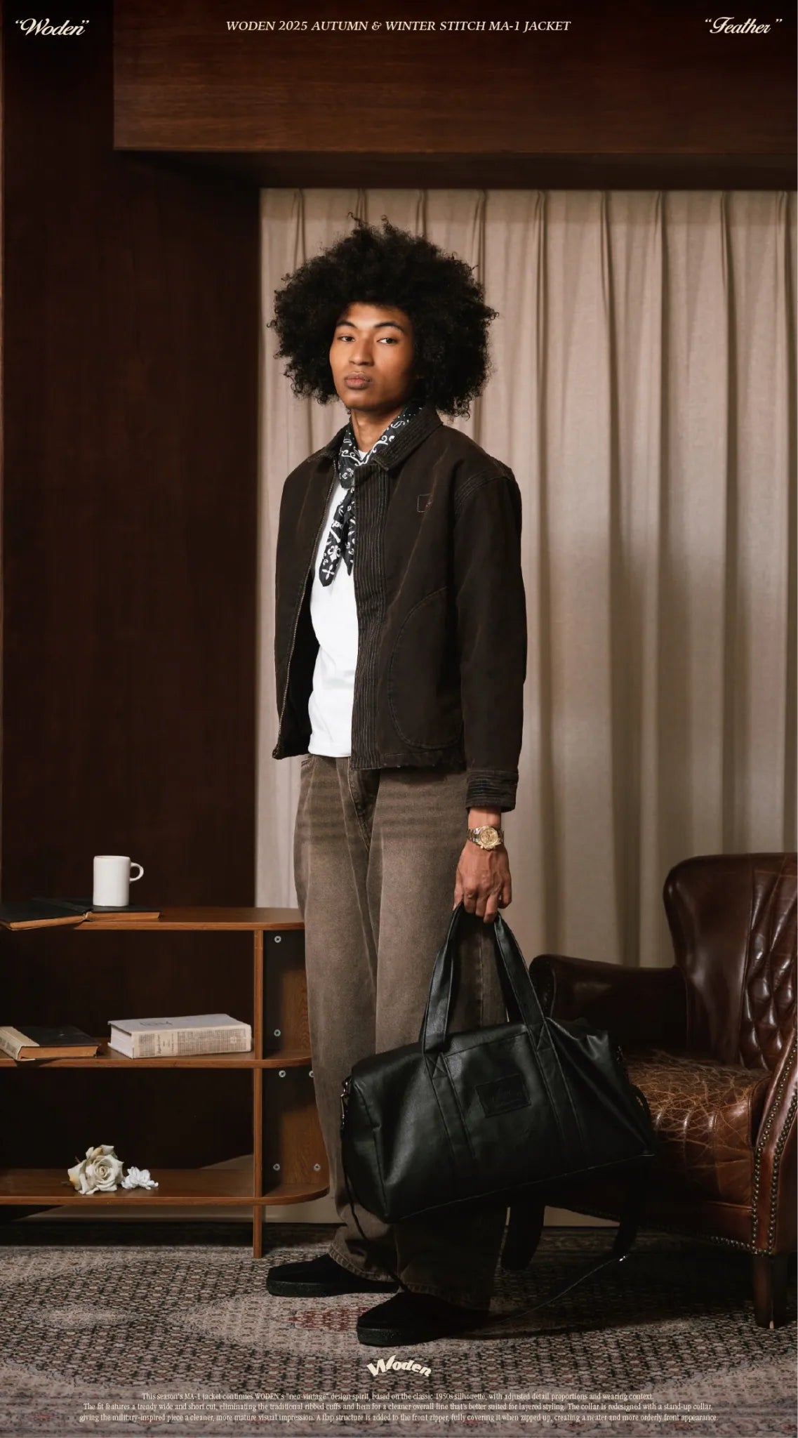 WODEN 2025 Autumn & Winter 020 Stitch MA-1 Jacket