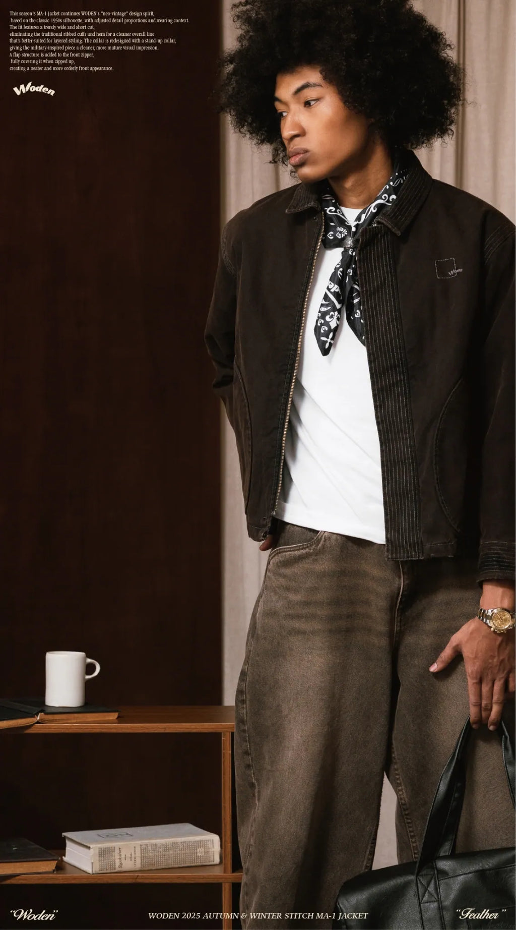 WODEN 2025 Autumn & Winter 020 Stitch MA-1 Jacket