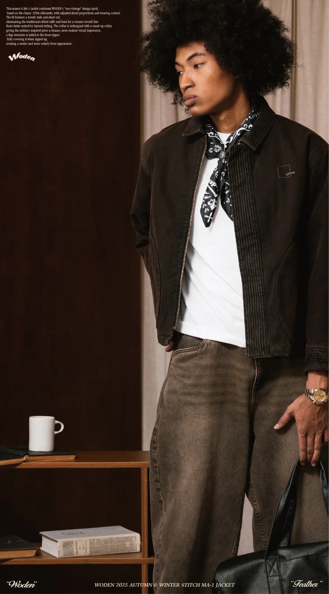 WODEN 2025 Autumn & Winter 020 Stitch MA-1 Jacket