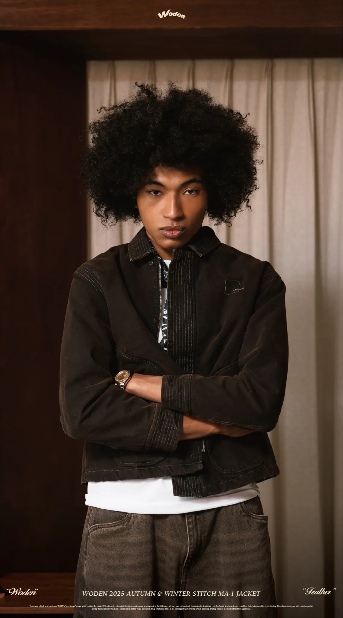 WODEN 2025 Autumn & Winter 020 Stitch MA-1 Jacket