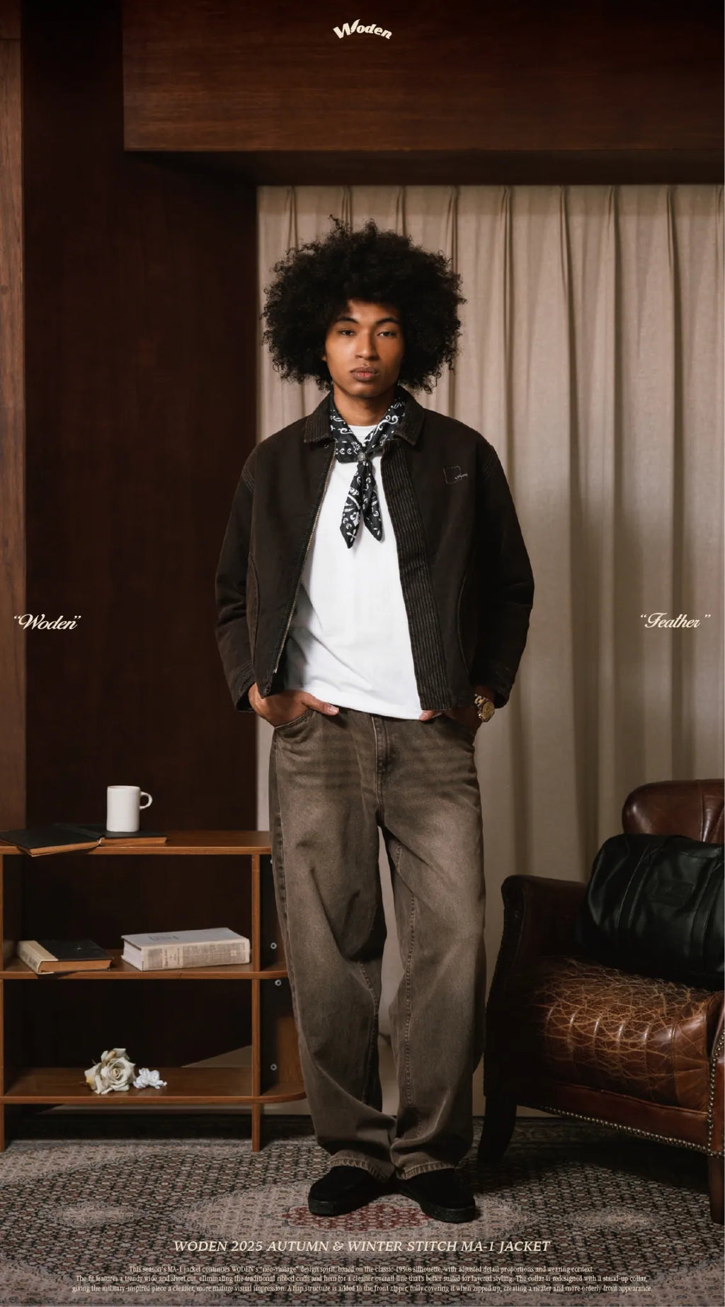 WODEN 2025 Autumn & Winter 020 Stitch MA-1 Jacket