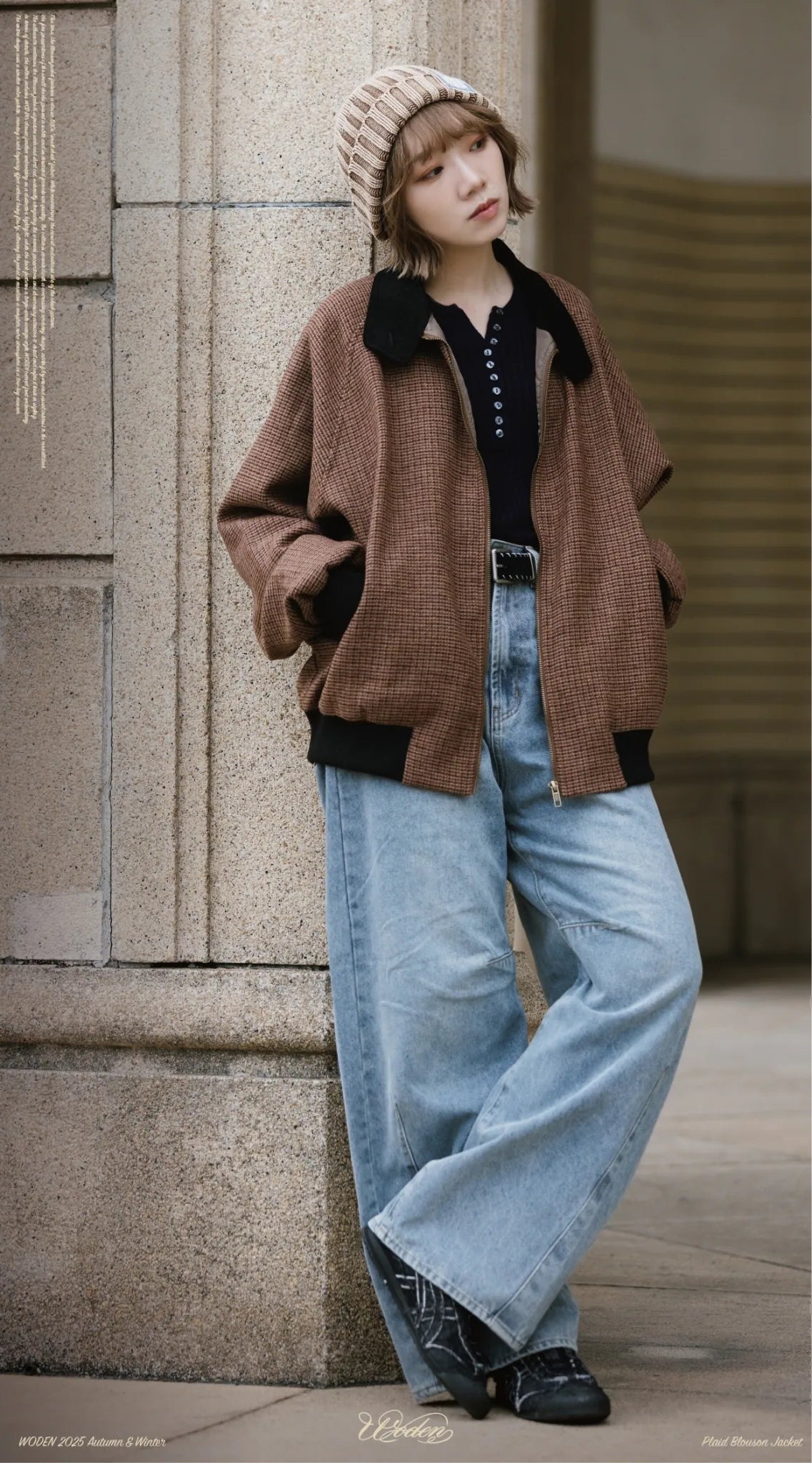 WODEN 2025 Autumn & Winter 022 Plaid Blouson Jacket