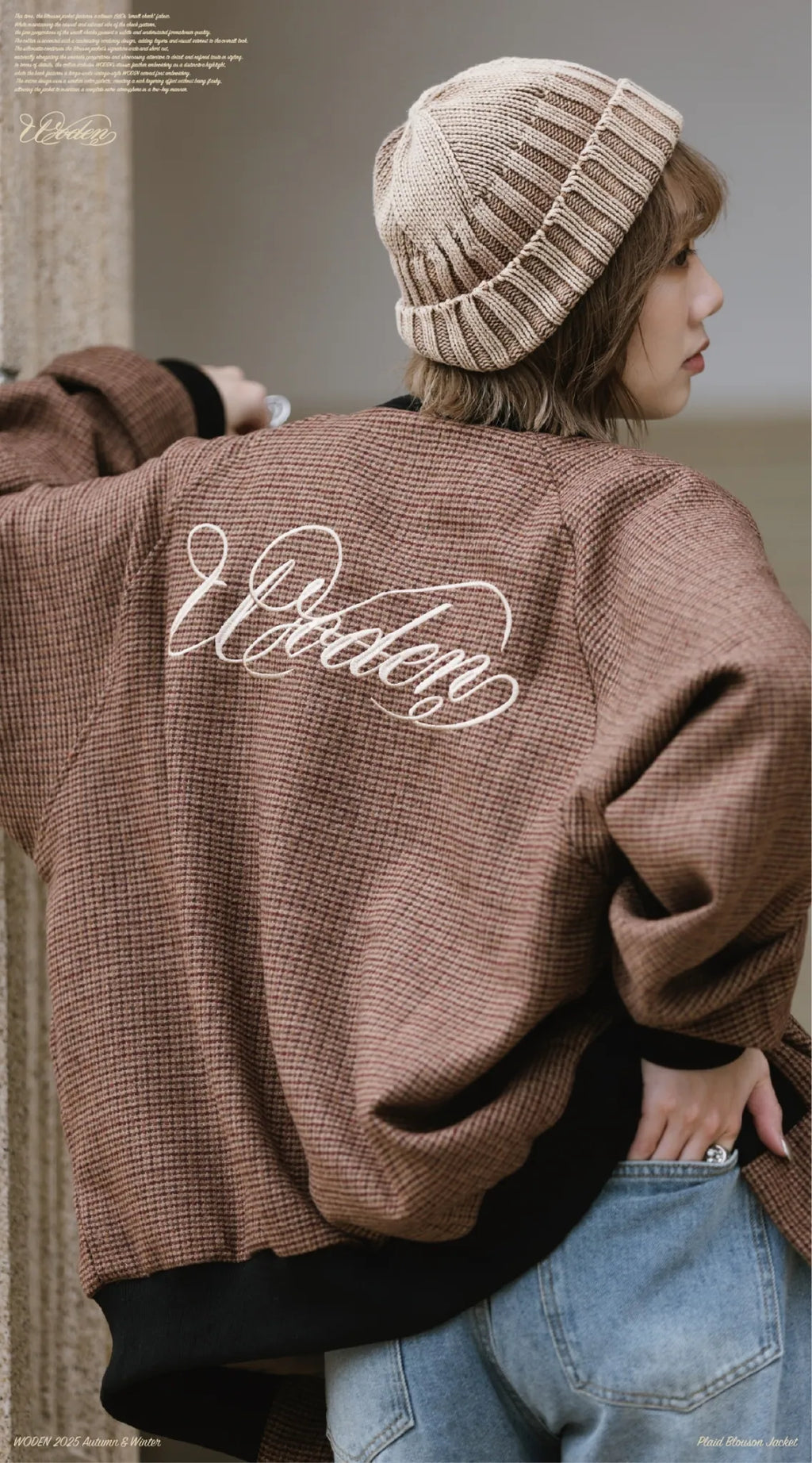 WODEN 2025 Autumn & Winter 022 Plaid Blouson Jacket