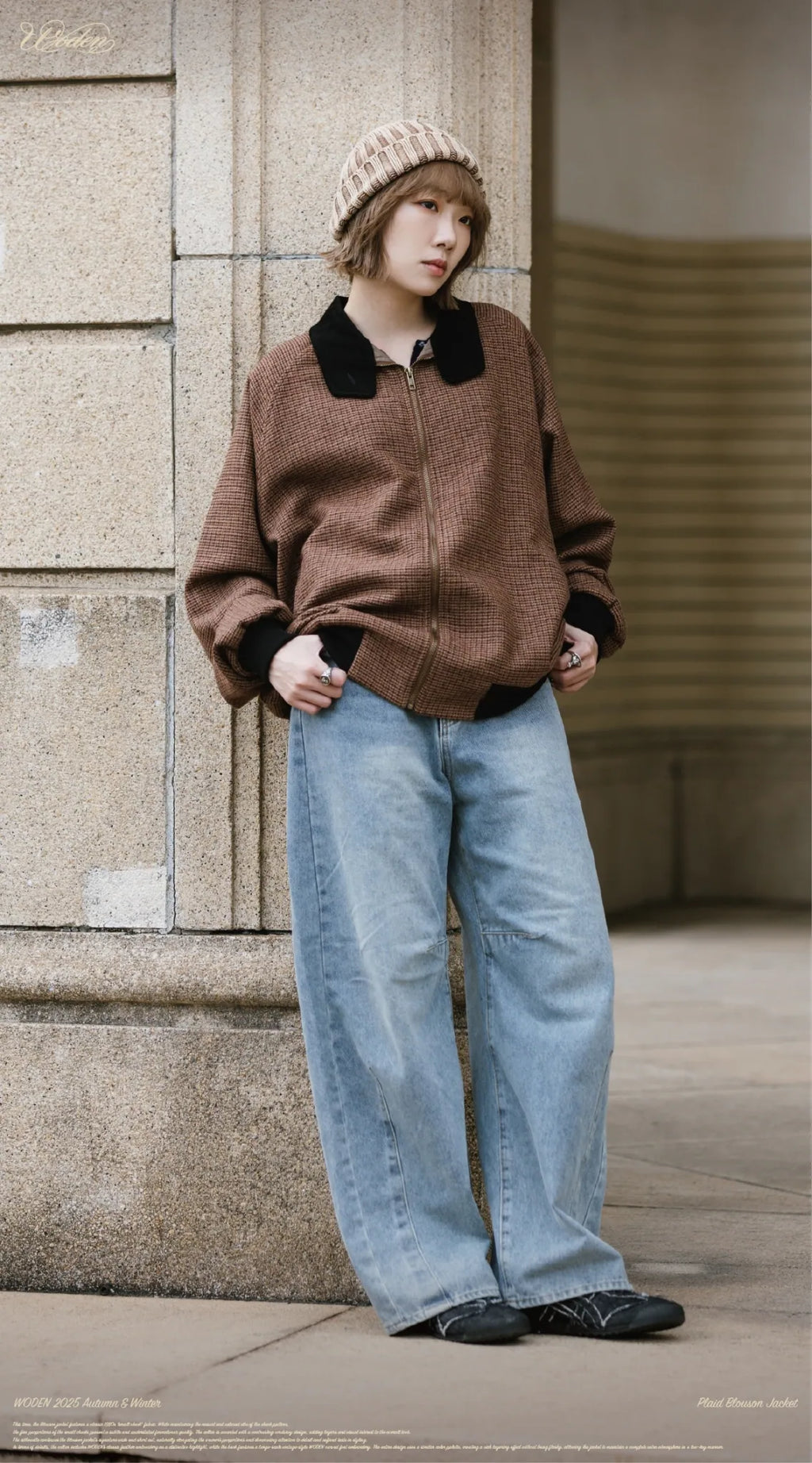 WODEN 2025 Autumn & Winter 022 Plaid Blouson Jacket