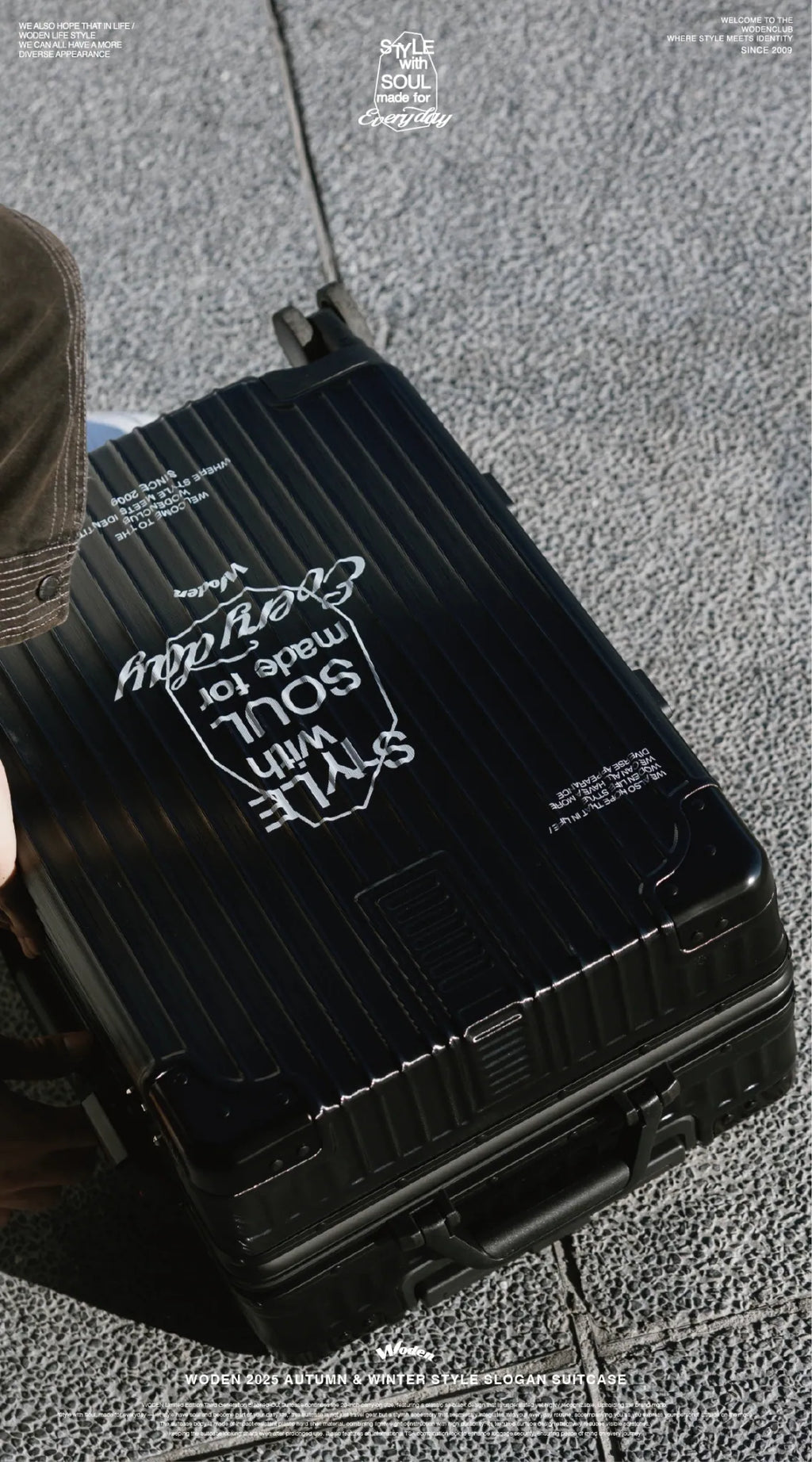 WODEN 2025 Autumn & Winter 024 Style Slogan Suitcase