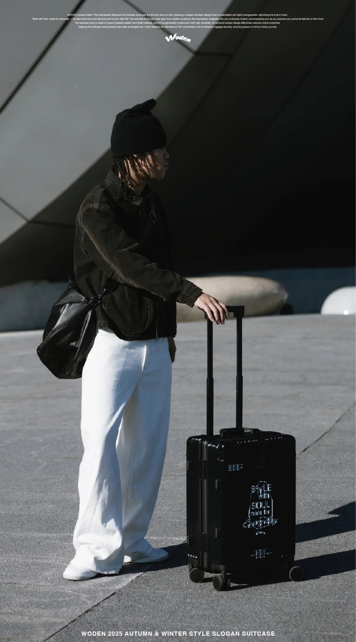 WODEN 2025 Autumn & Winter 024 Style Slogan Suitcase