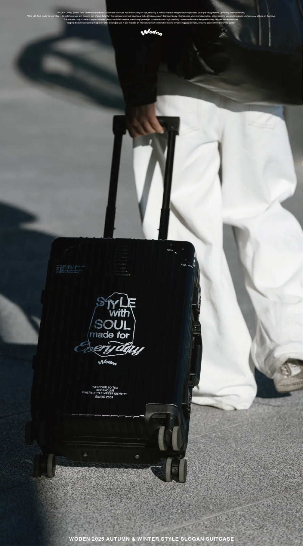 WODEN 2025 Autumn & Winter 024 Style Slogan Suitcase