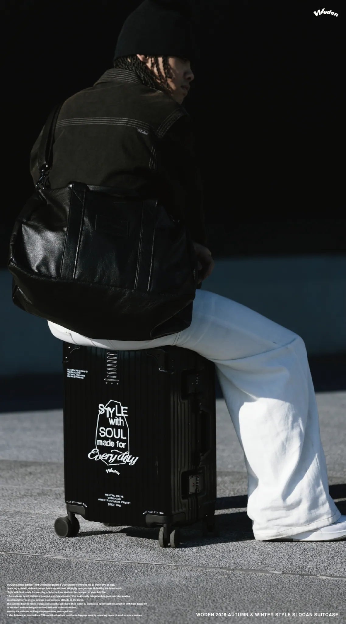 WODEN 2025 Autumn & Winter 024 Style Slogan Suitcase