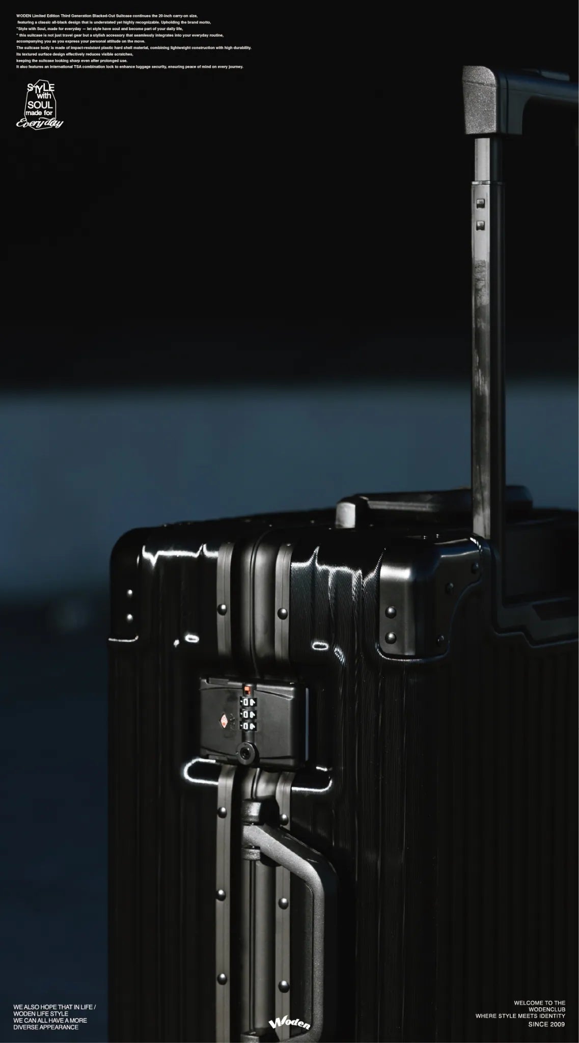 WODEN 2025 Autumn & Winter 024 Style Slogan Suitcase