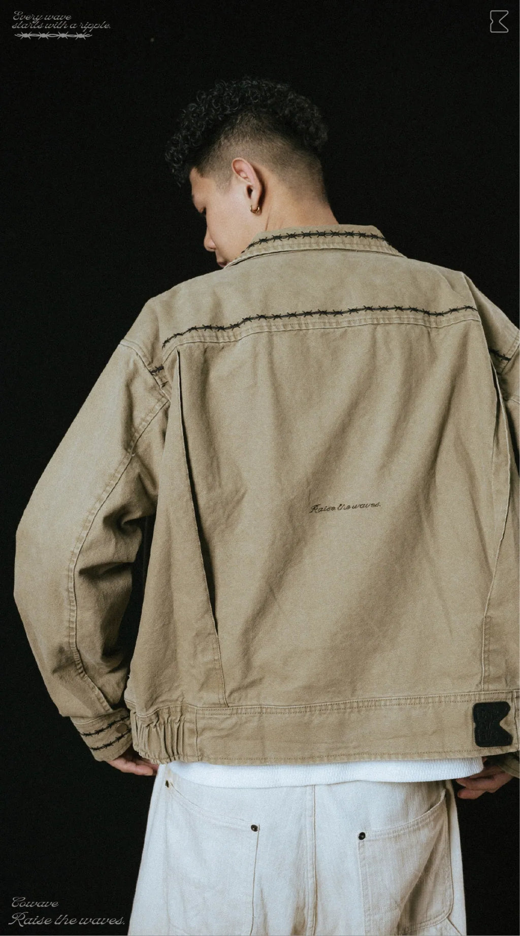 COWAVE 2025 Fall & Winter Wash Thorns Jacket