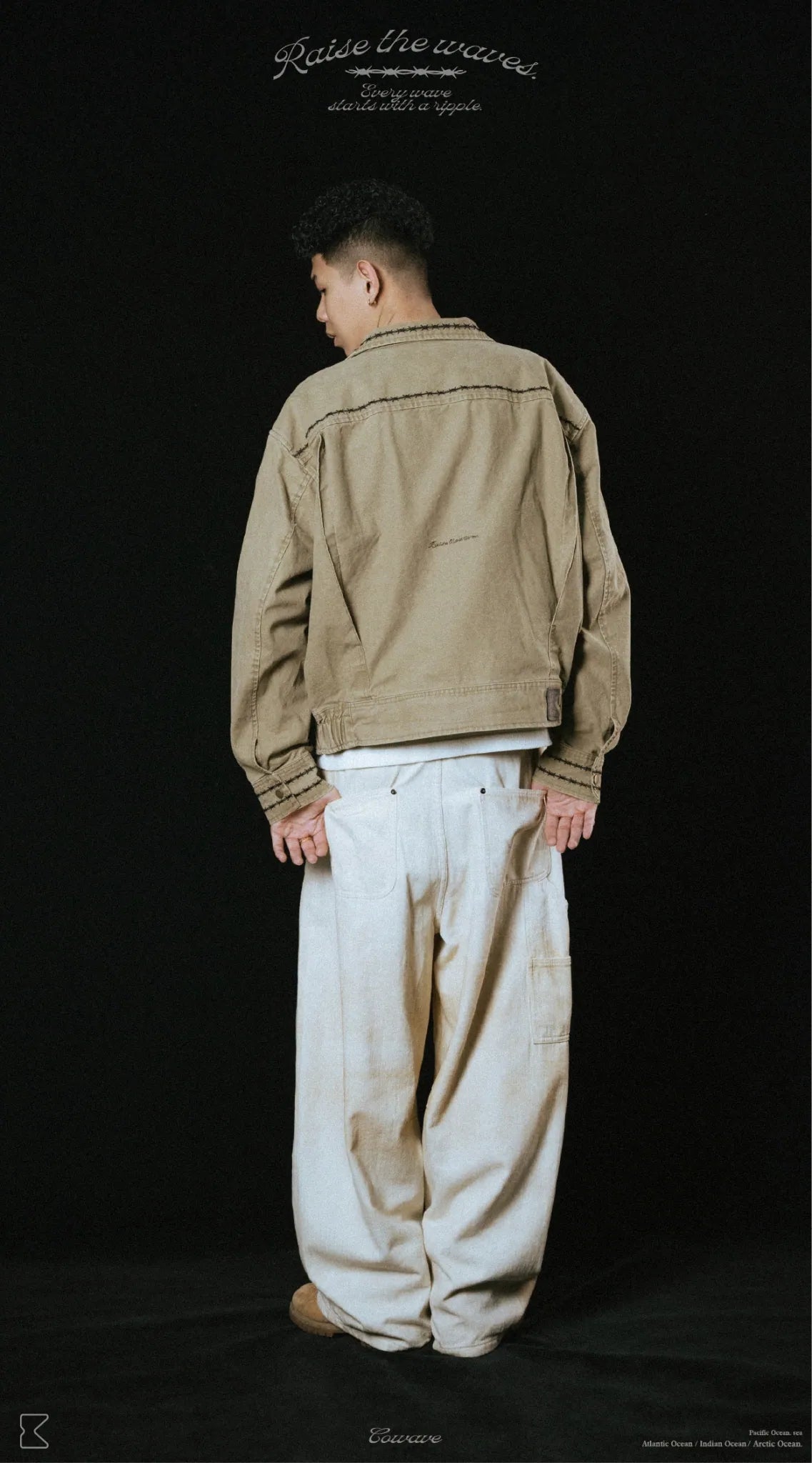 COWAVE 2025 Fall & Winter Wash Thorns Jacket