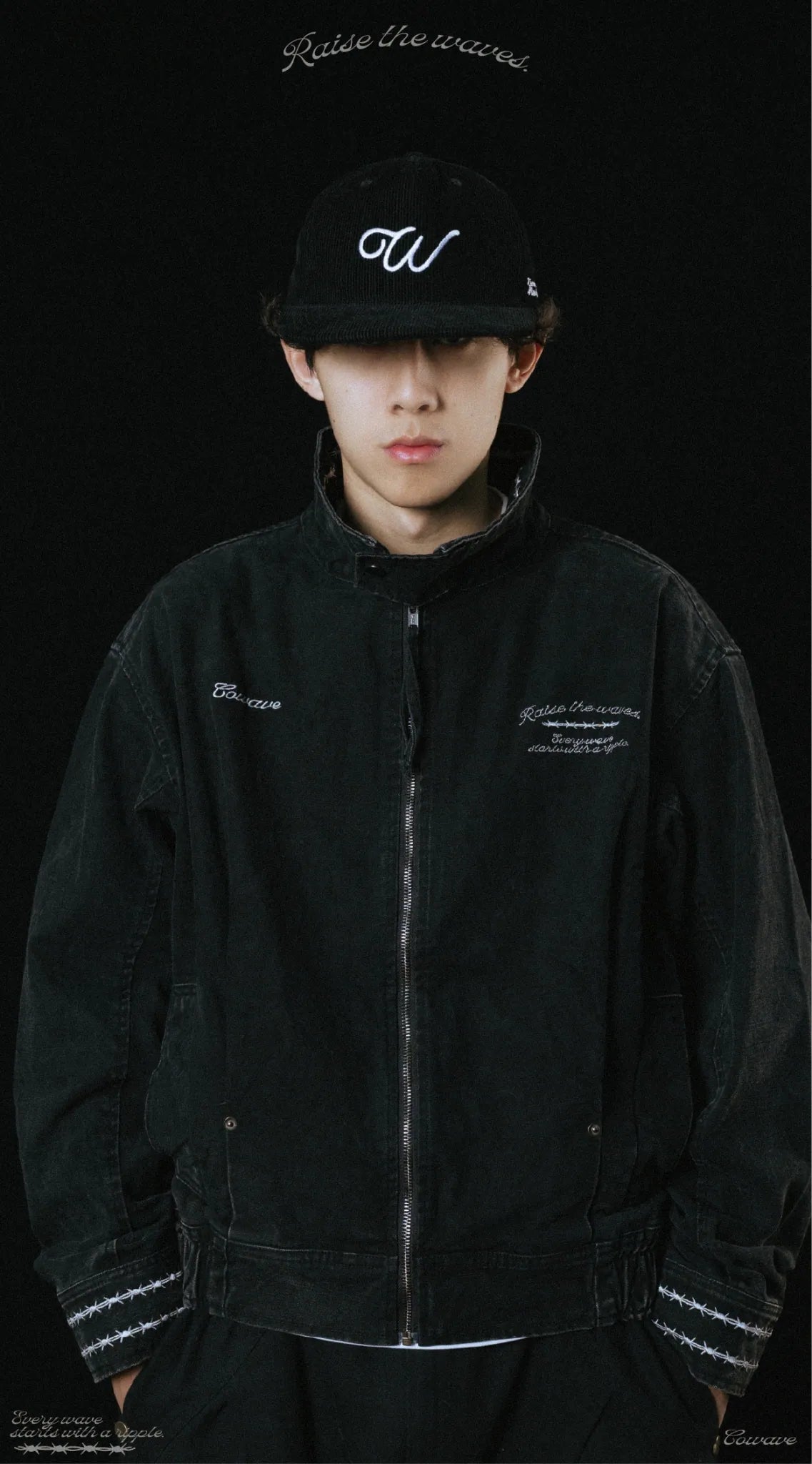 COWAVE 2025 Fall & Winter Wash Thorns Jacket