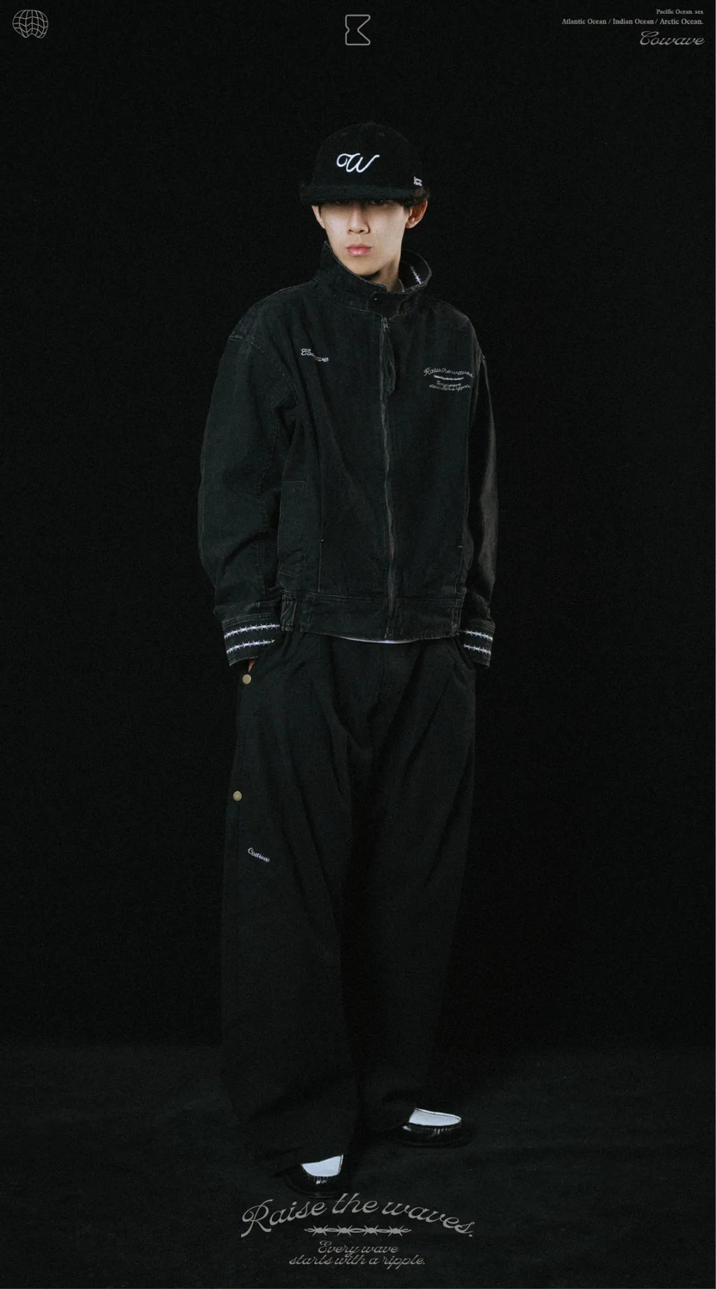 COWAVE 2025 Fall & Winter Wash Thorns Jacket