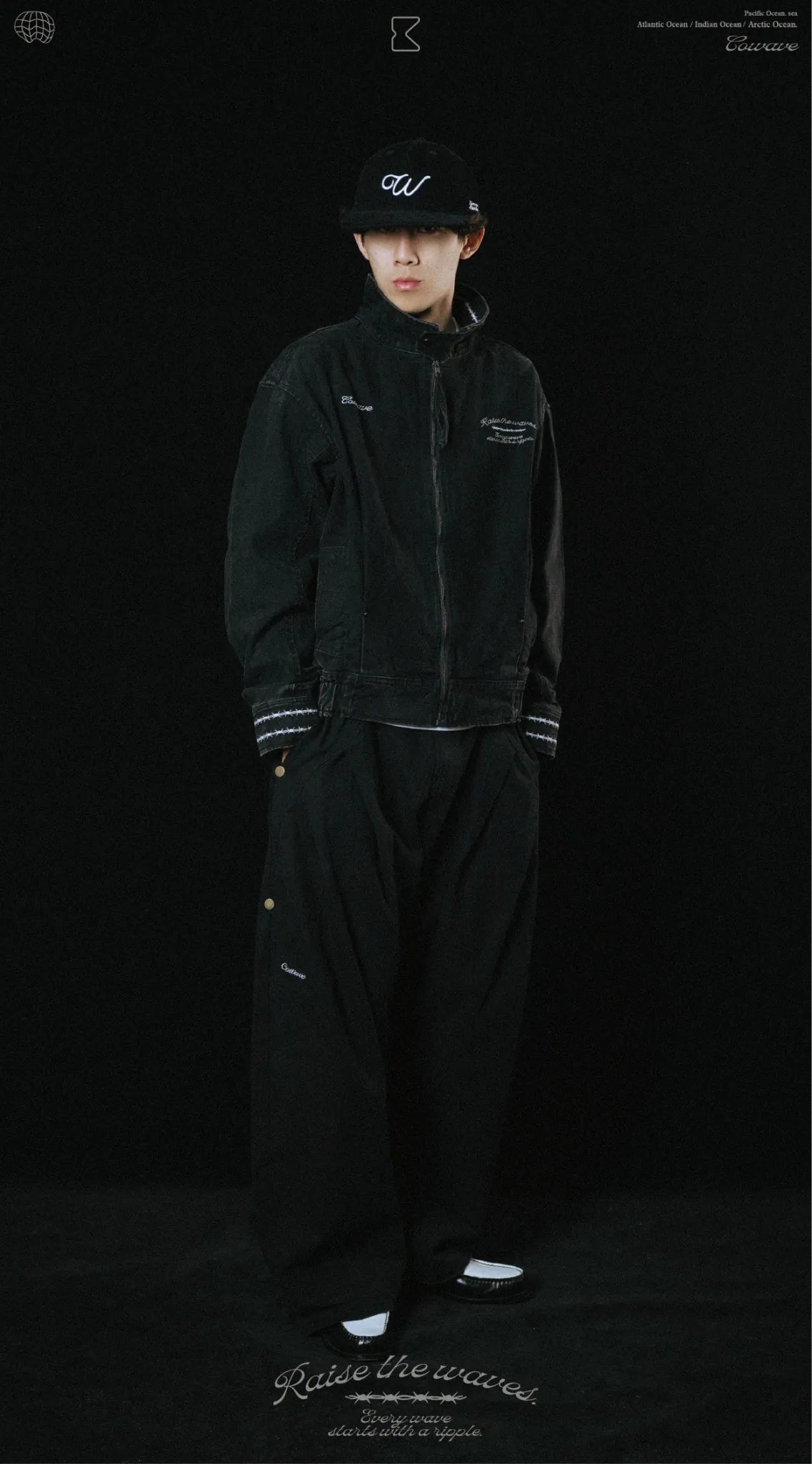 COWAVE 2025 Fall & Winter Wash Thorns Jacket