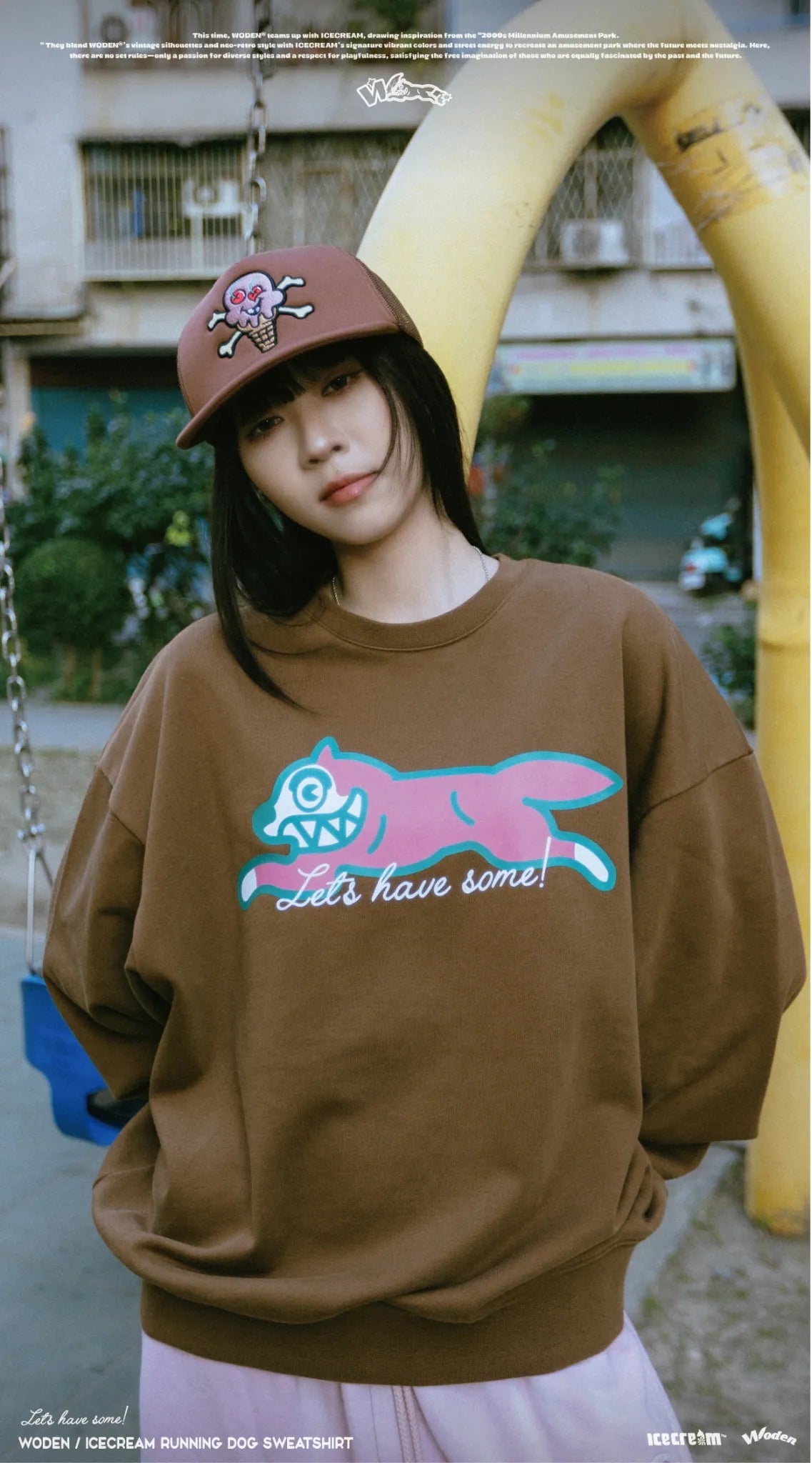 WODEN / ICECREAM 25AW 027 Running Dog Sweatshirt