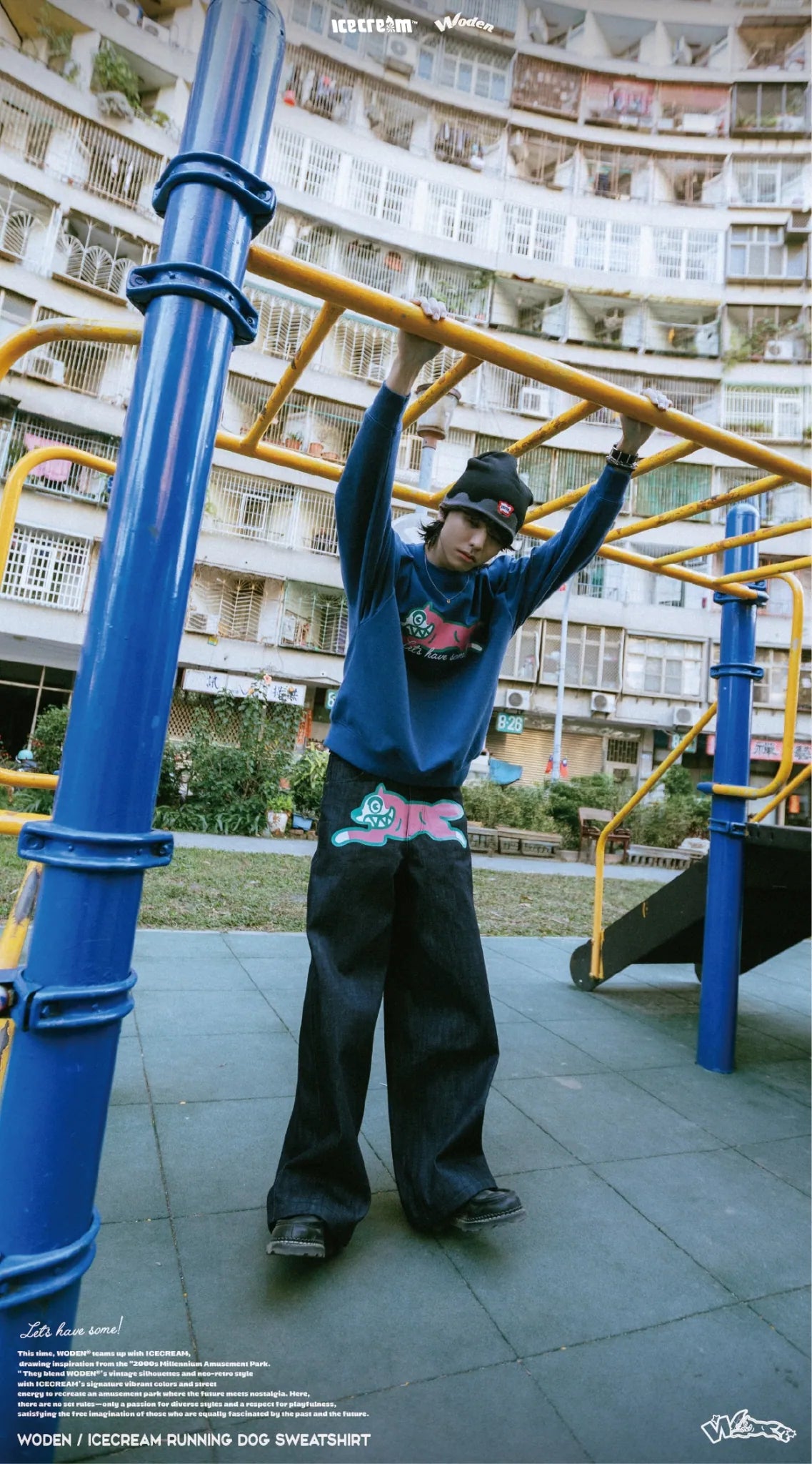 WODEN / ICECREAM 25AW 027 Running Dog Sweatshirt