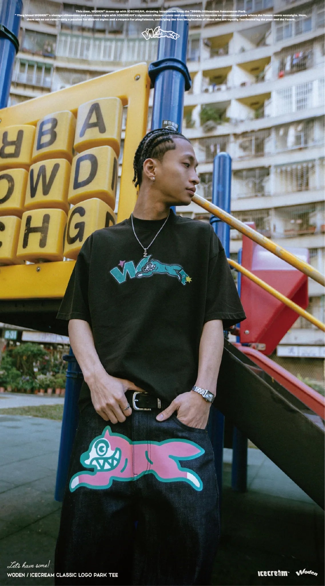 WODEN / ICECREAM 25AW 025 Classic LOGO Park Tee