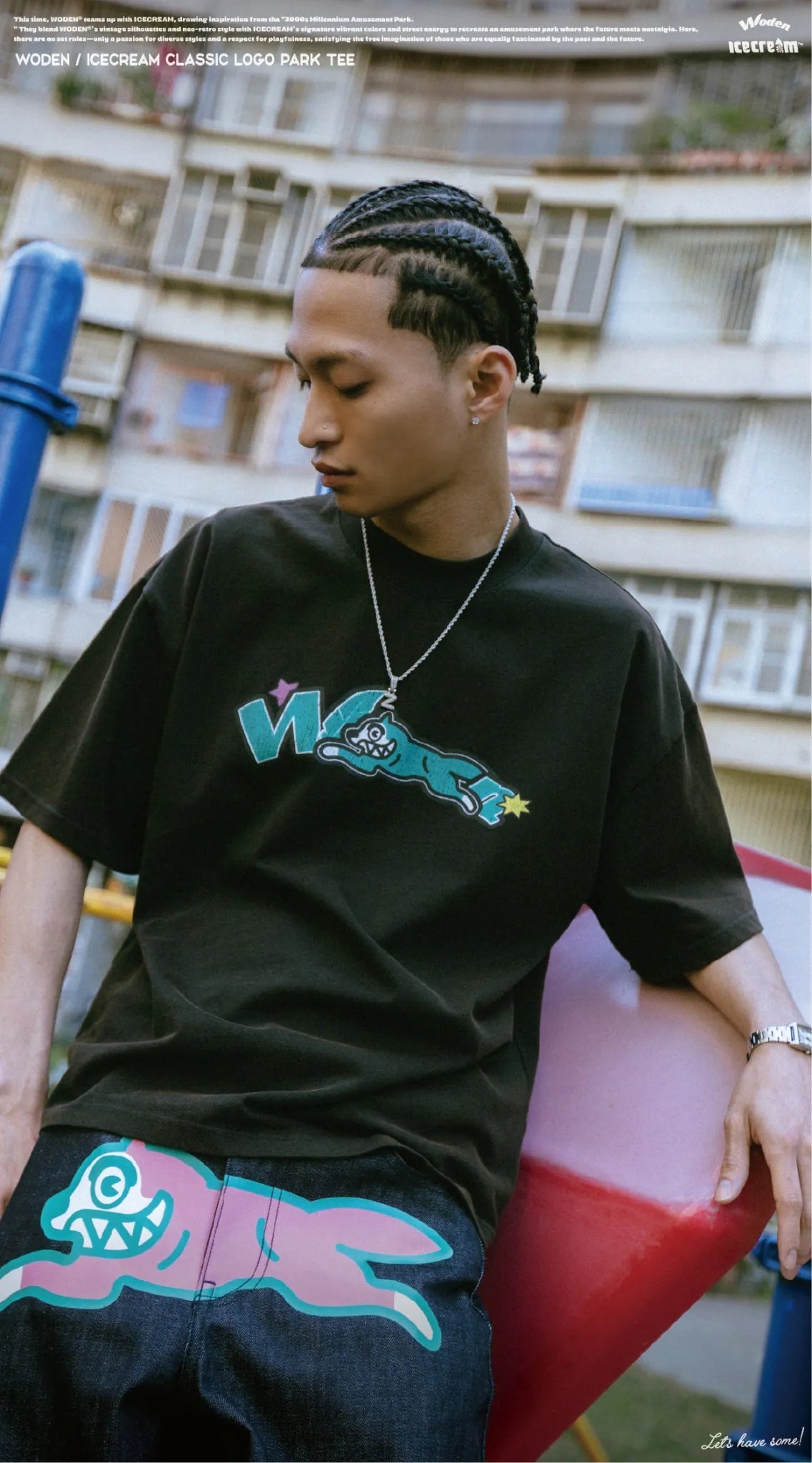 WODEN / ICECREAM 25AW 025 Classic LOGO Park Tee