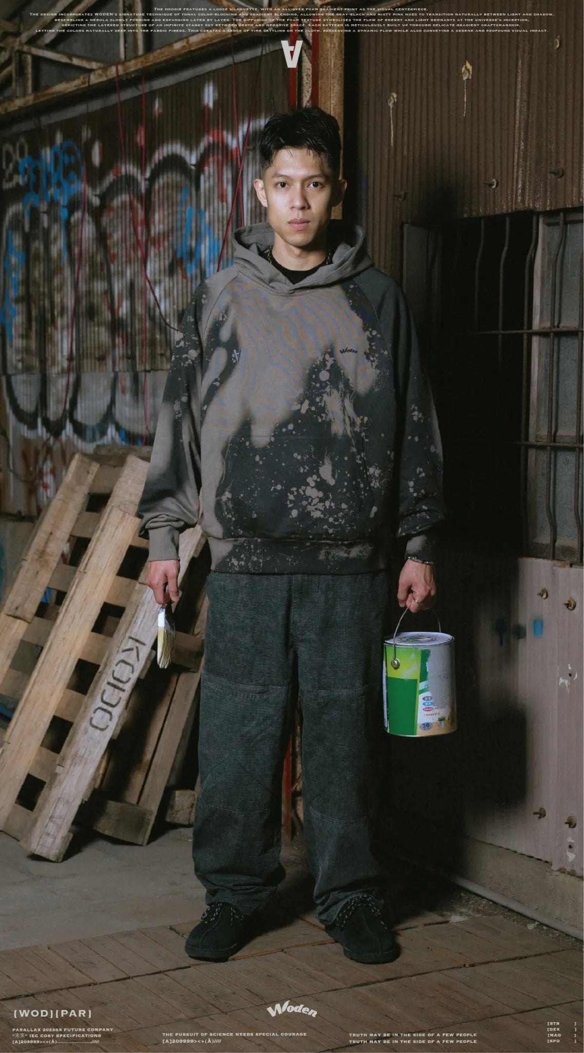 WODEN / PARALLAX 2025 Autumn & Winter Dyeing Foam Hoodie