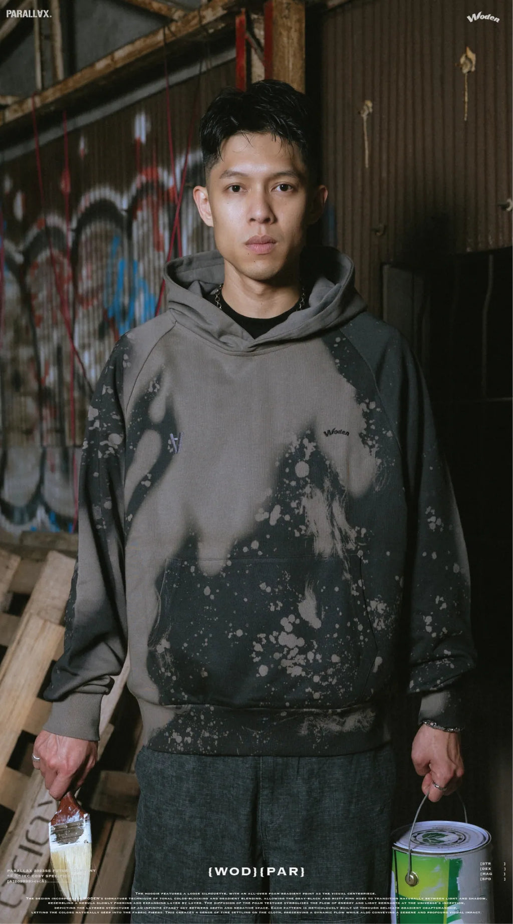 WODEN / PARALLAX 2025 Autumn & Winter Dyeing Foam Hoodie