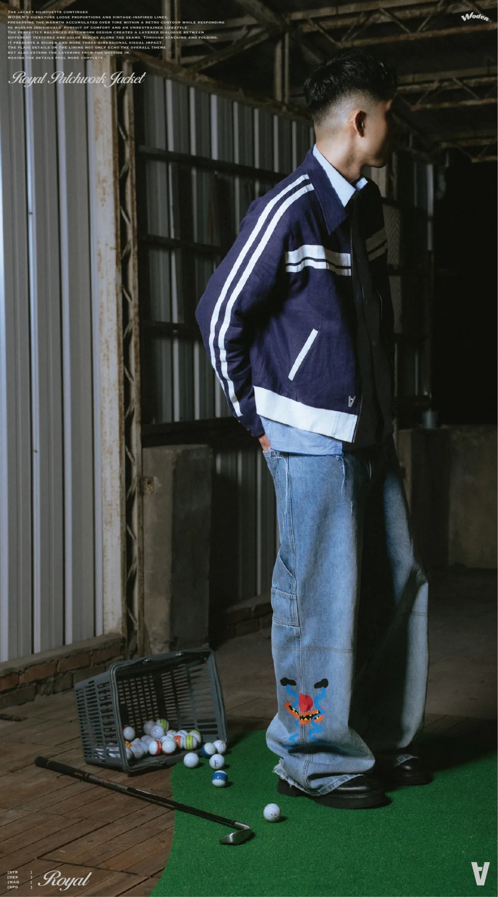 WODEN / PARALLAX 2025 Autumn & Winter Royal Patchwork Jacket