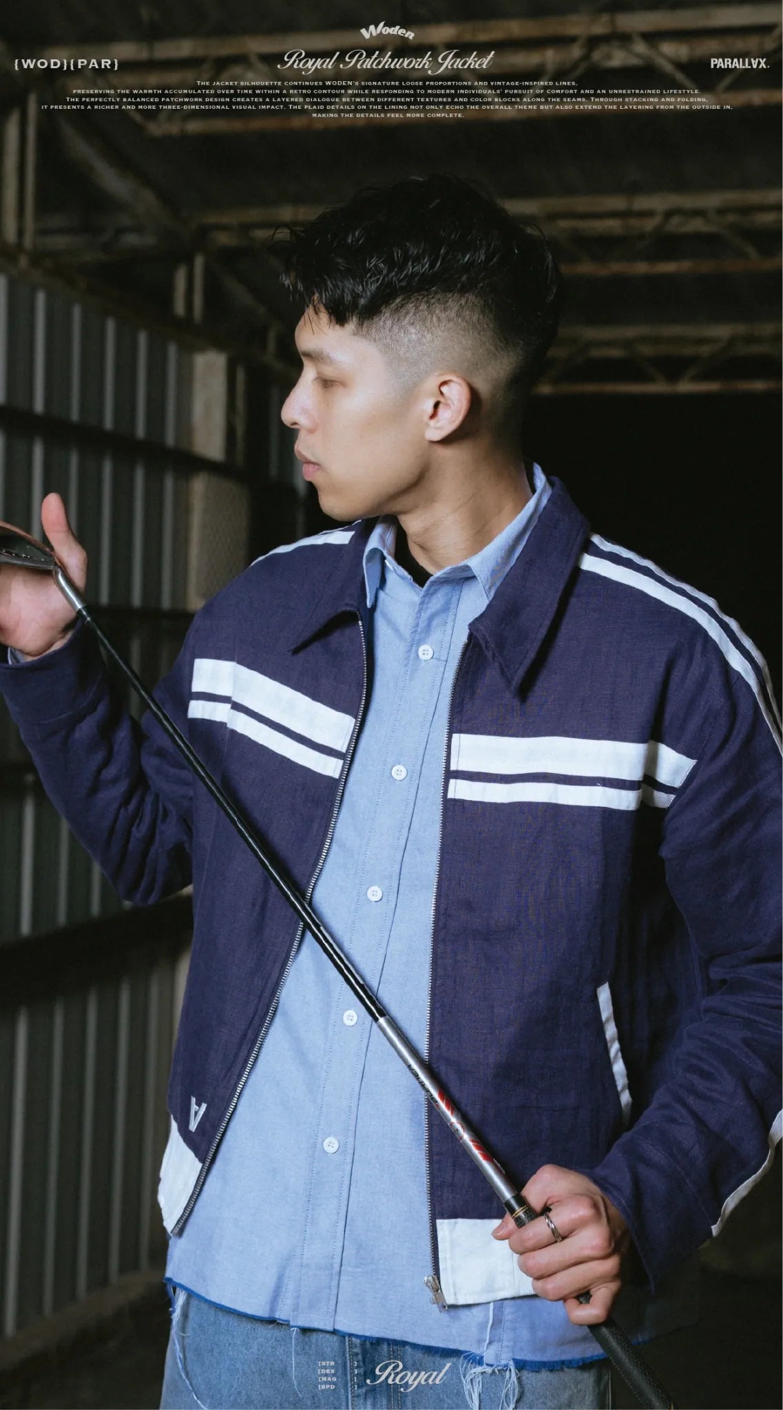 WODEN / PARALLAX 2025 Autumn & Winter Royal Patchwork Jacket