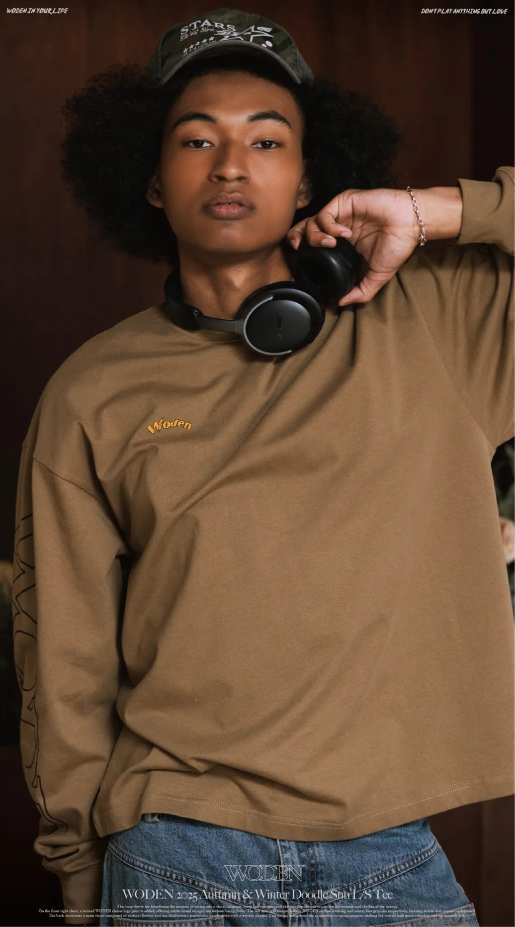 WODEN 2025 Autumn & Winter 034 Doodle Sun L/S Tee