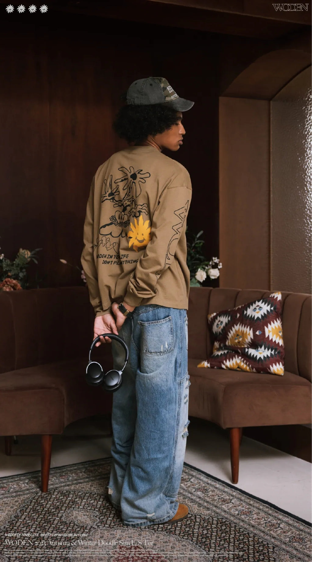 WODEN 2025 Autumn & Winter 034 Doodle Sun L/S Tee