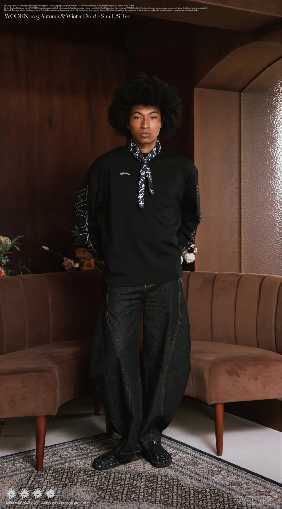 WODEN 2025 Autumn & Winter 034 Doodle Sun L/S Tee