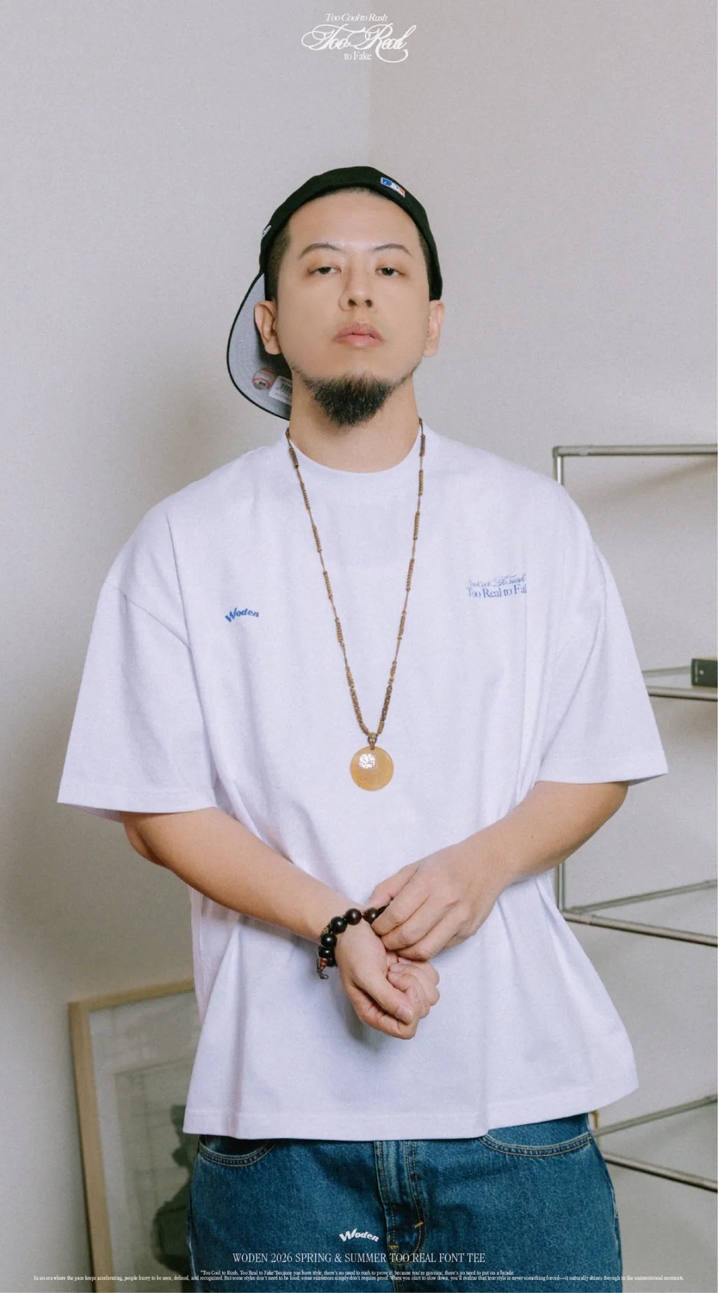 WODEN 2026 Spring & Summer 001 Too Real Font Tee