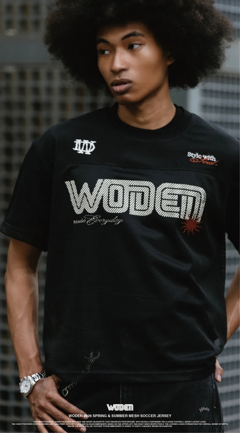 WODEN 2026 Spring & Summer 008 Mesh Soccer Jersey