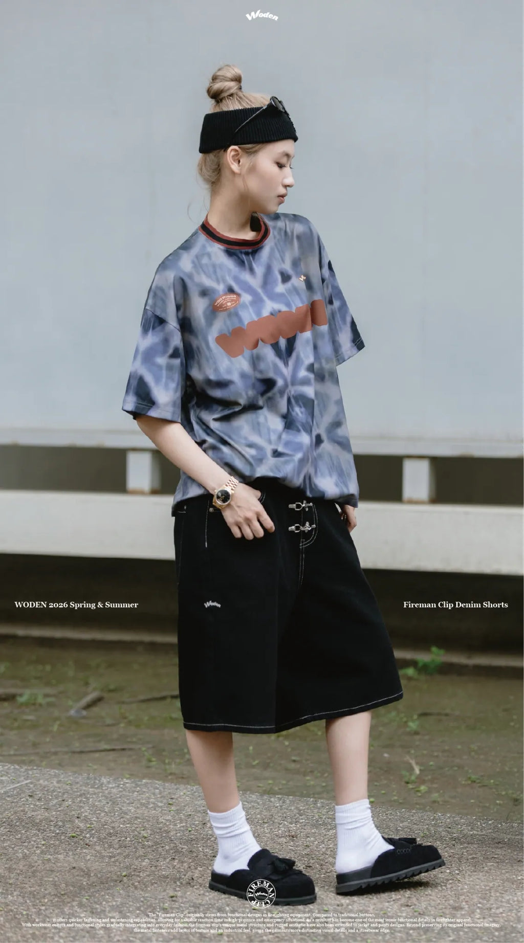 WODEN 2026 Spring & Summer Fireman 026 Clip Denim Shorts