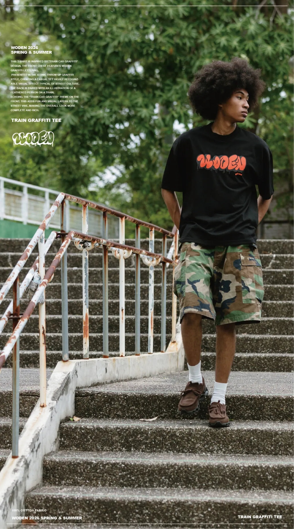 WODEN 2026 Spring & Summer 025 Train Graffiti Tee