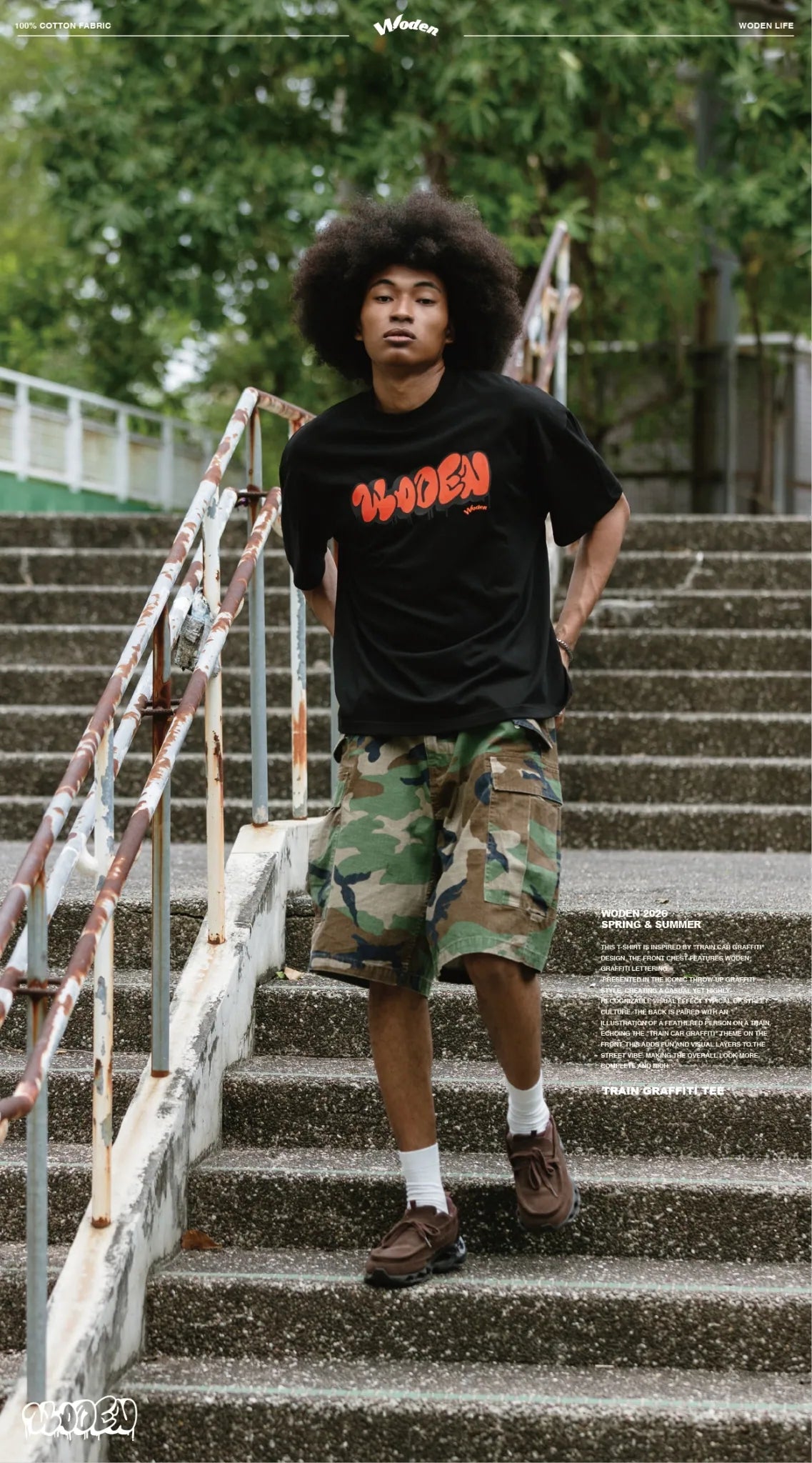 WODEN 2026 Spring & Summer 025 Train Graffiti Tee