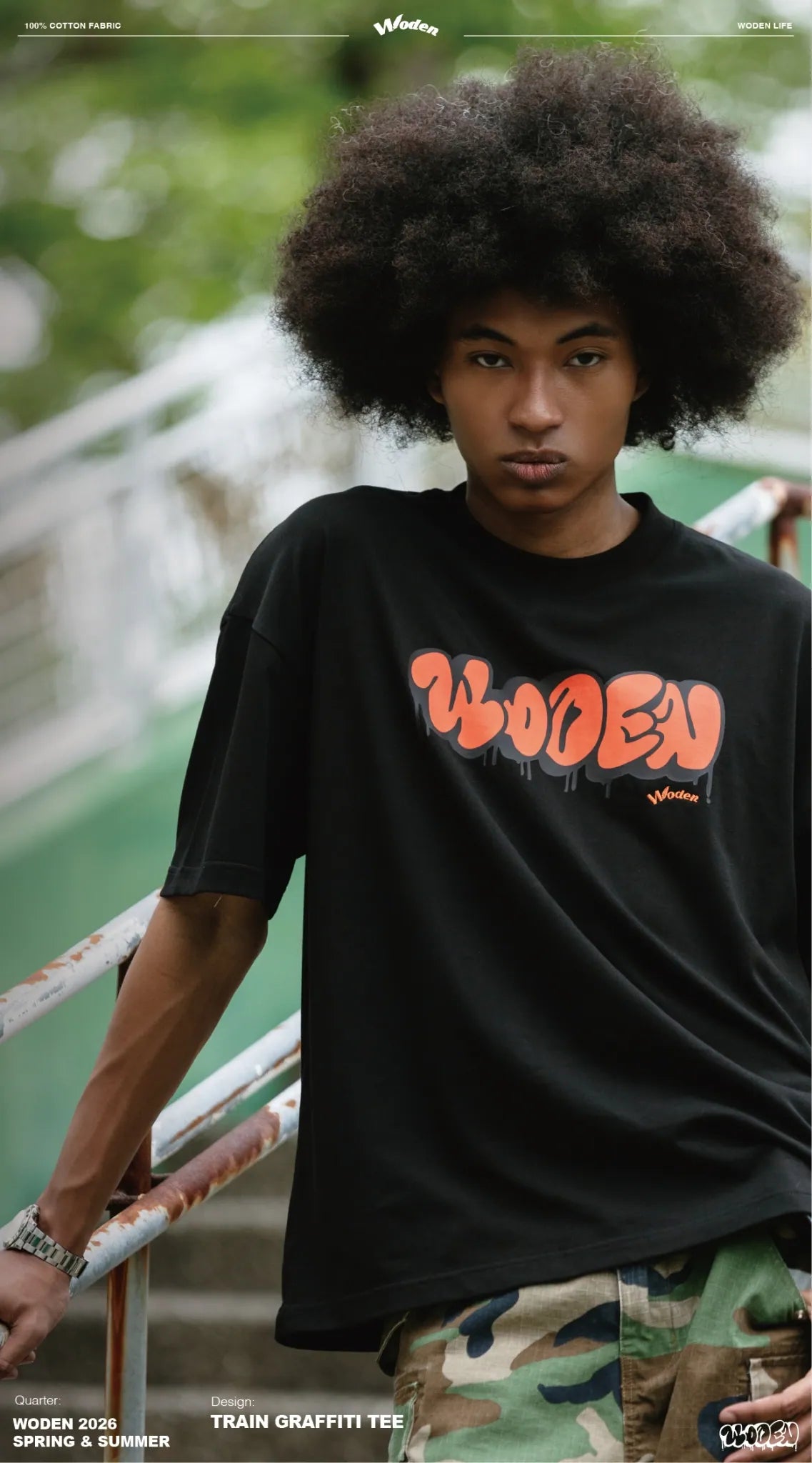 WODEN 2026 Spring & Summer 025 Train Graffiti Tee