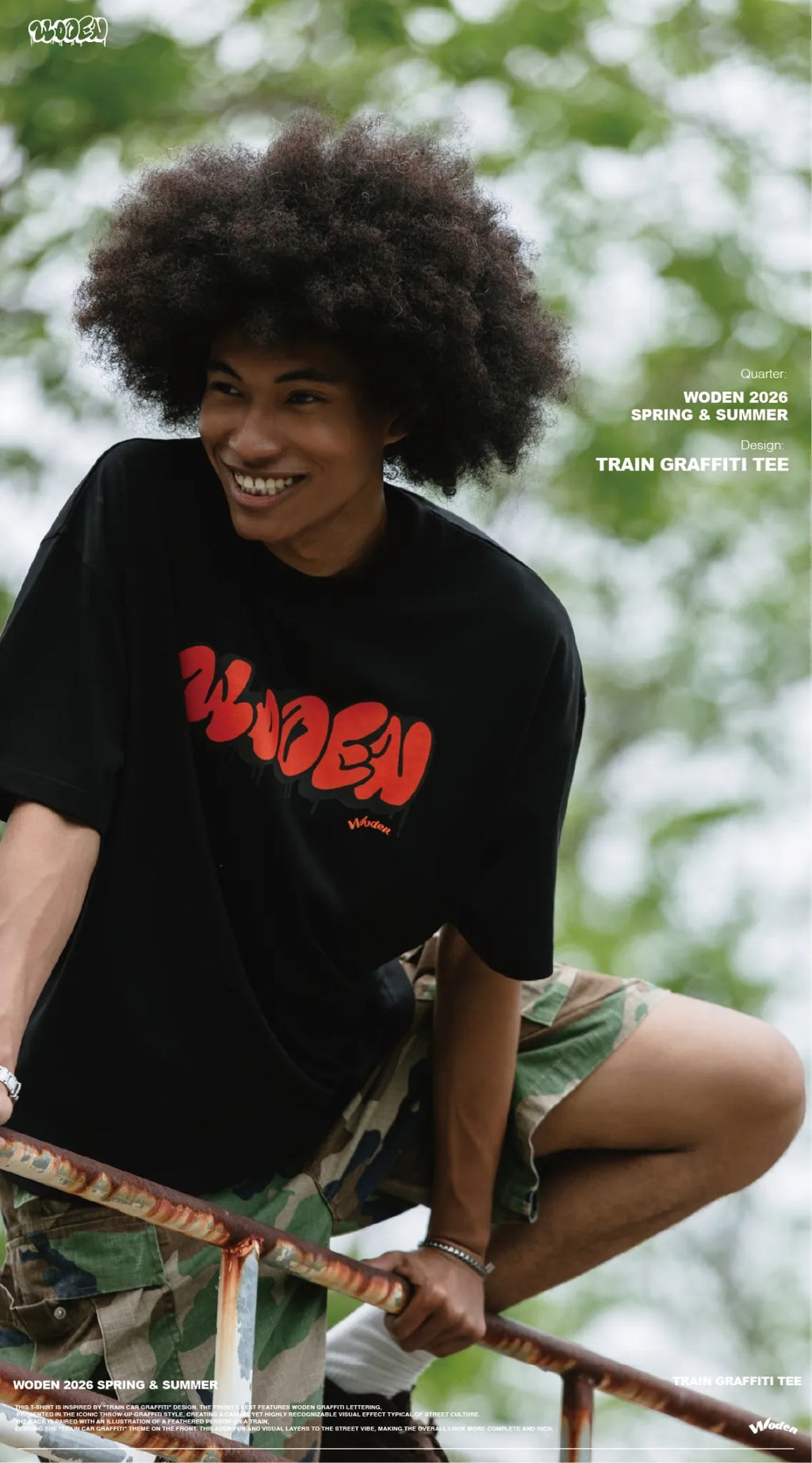 WODEN 2026 Spring & Summer 025 Train Graffiti Tee