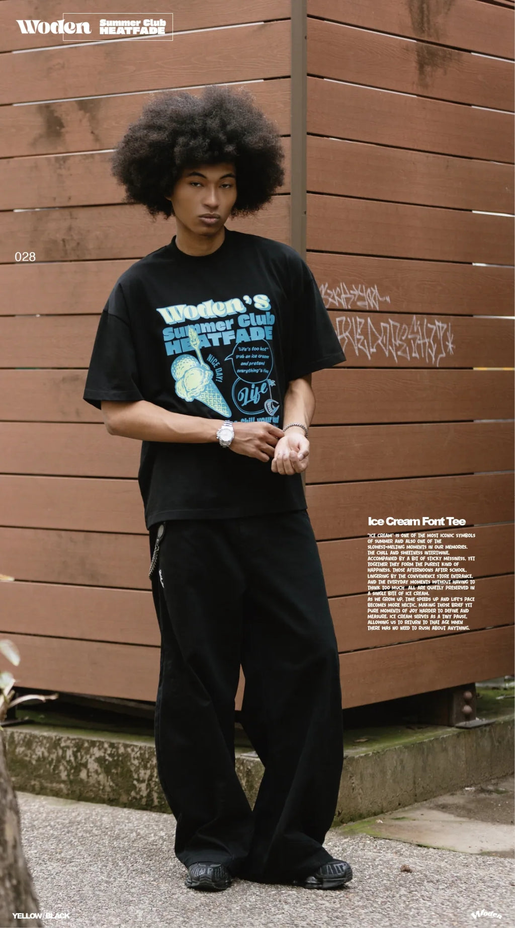 WODEN 2026 Spring & Summer 028 Ice Cream Font Tee