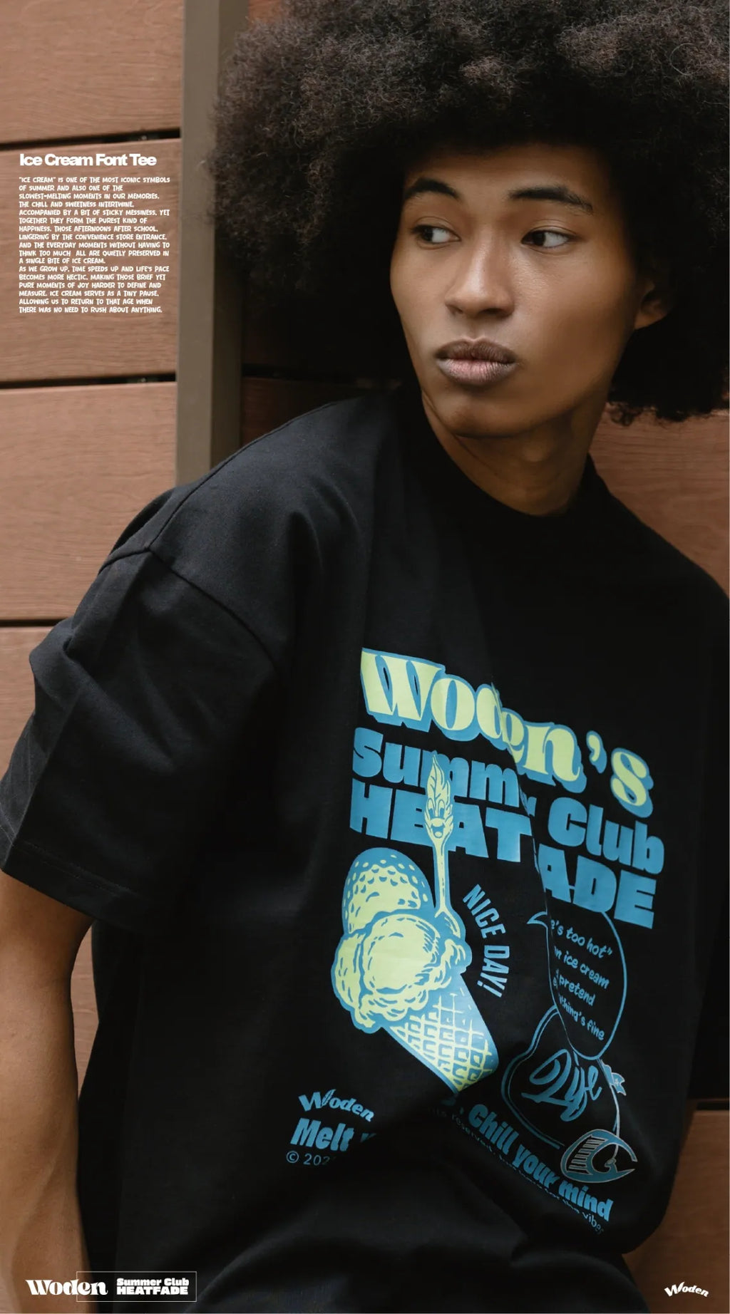 WODEN 2026 Spring & Summer 028 Ice Cream Font Tee