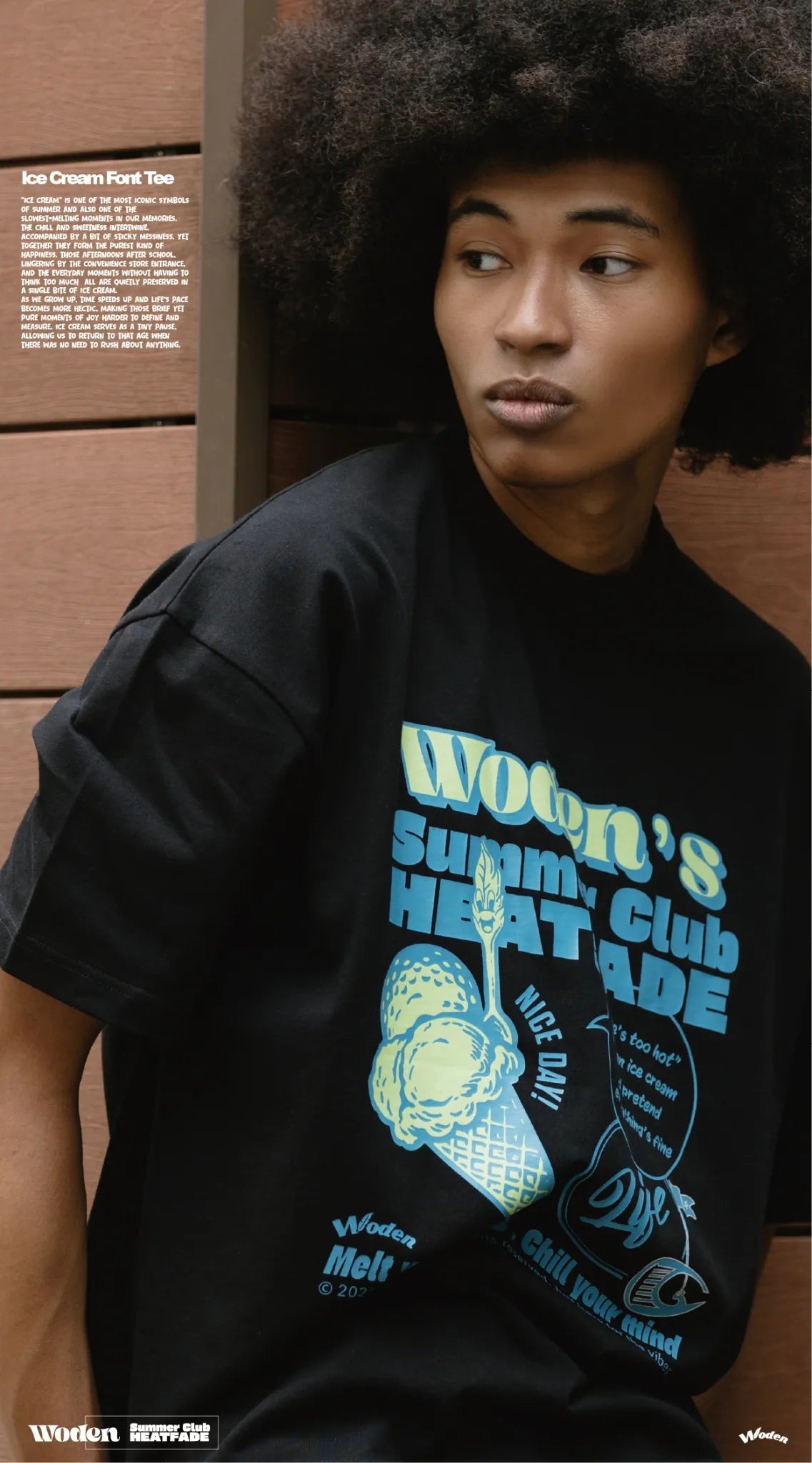 WODEN 2026 Spring & Summer 028 Ice Cream Font Tee