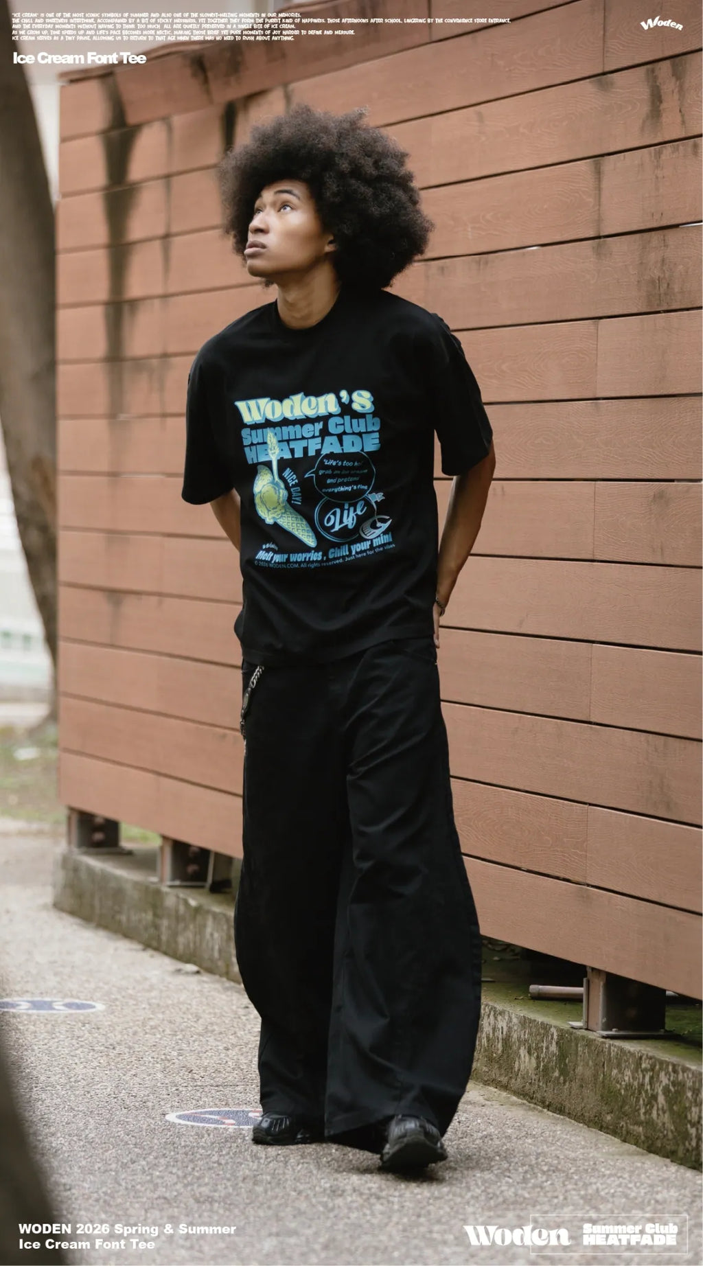 WODEN 2026 Spring & Summer 028 Ice Cream Font Tee