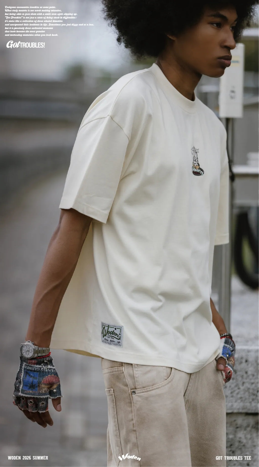 WODEN 2026 Spring & Summer 033 Got Troubles Tee