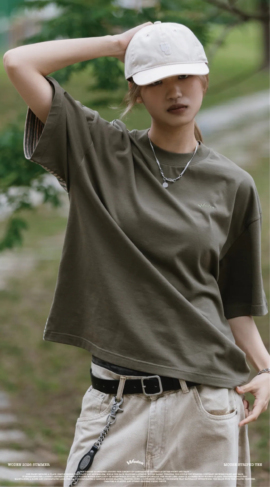WODEN 2026 Spring & Summer 032 Mouse Striped Tee