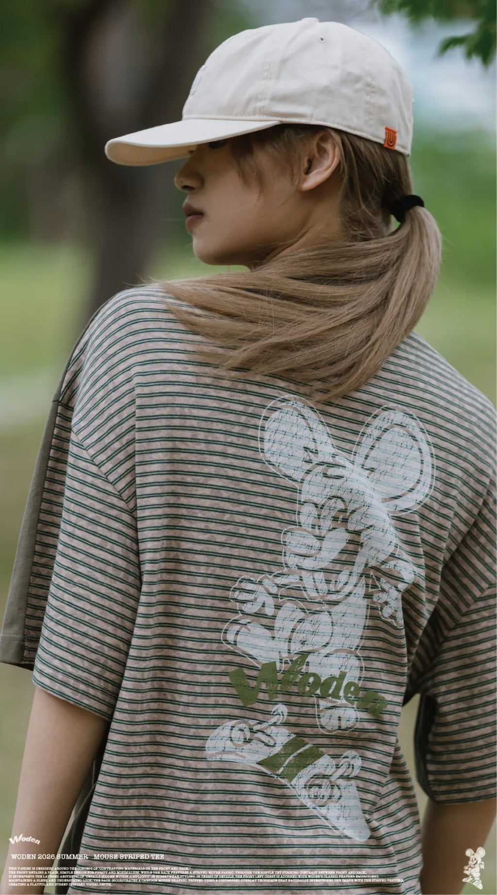 WODEN 2026 Spring & Summer 032 Mouse Striped Tee