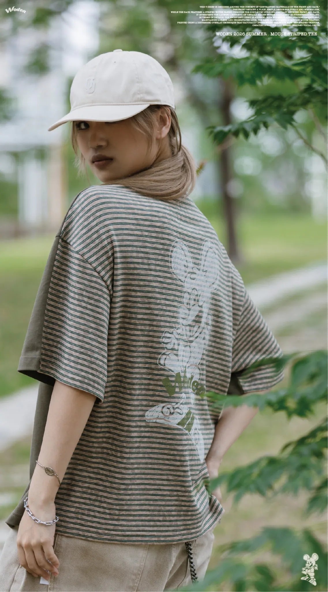 WODEN 2026 Spring & Summer 032 Mouse Striped Tee