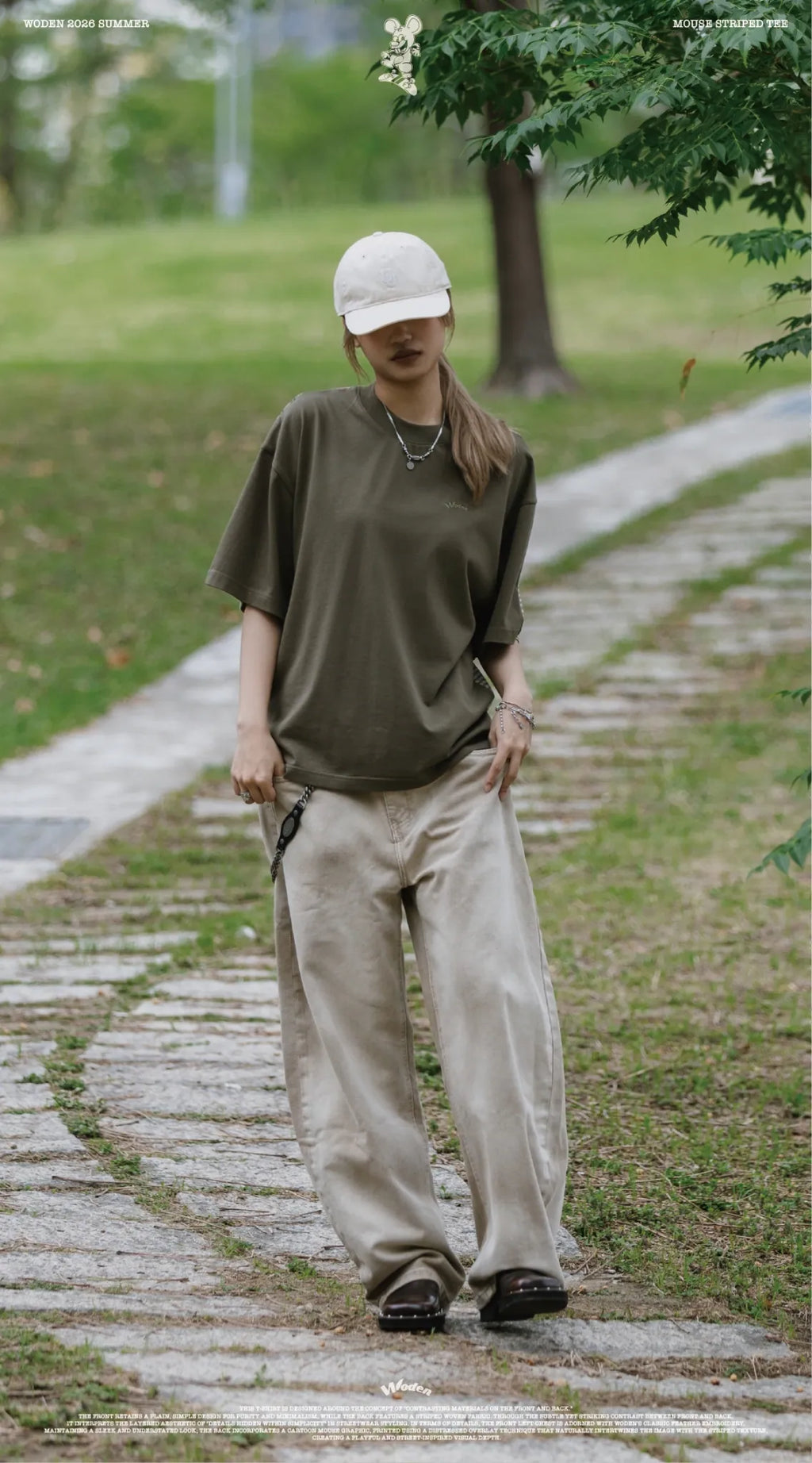 WODEN 2026 Spring & Summer 032 Mouse Striped Tee