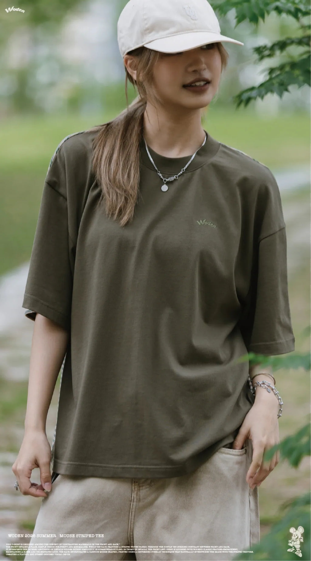 WODEN 2026 Spring & Summer 032 Mouse Striped Tee