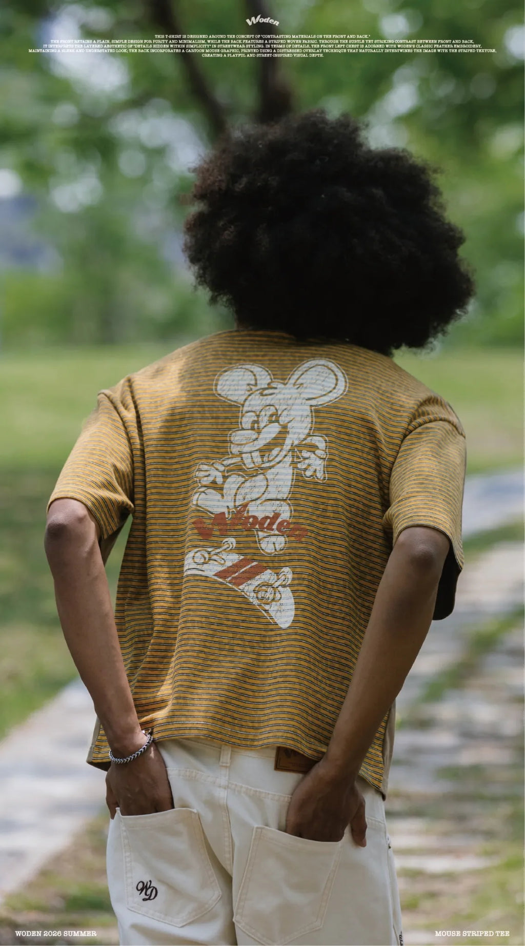 WODEN 2026 Spring & Summer 032 Mouse Striped Tee